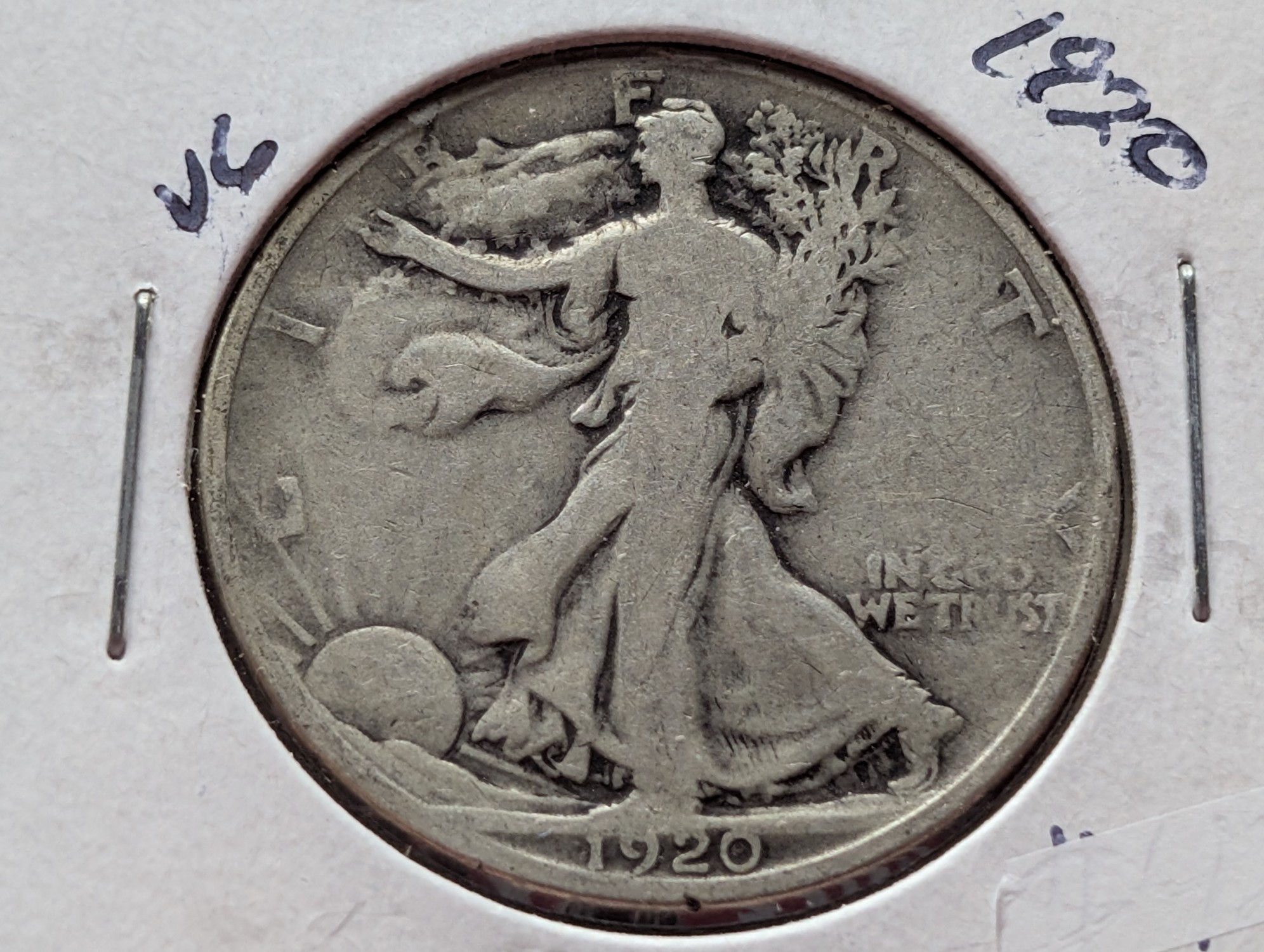 1920 Walking Liberty 90% Silver Half Dollar