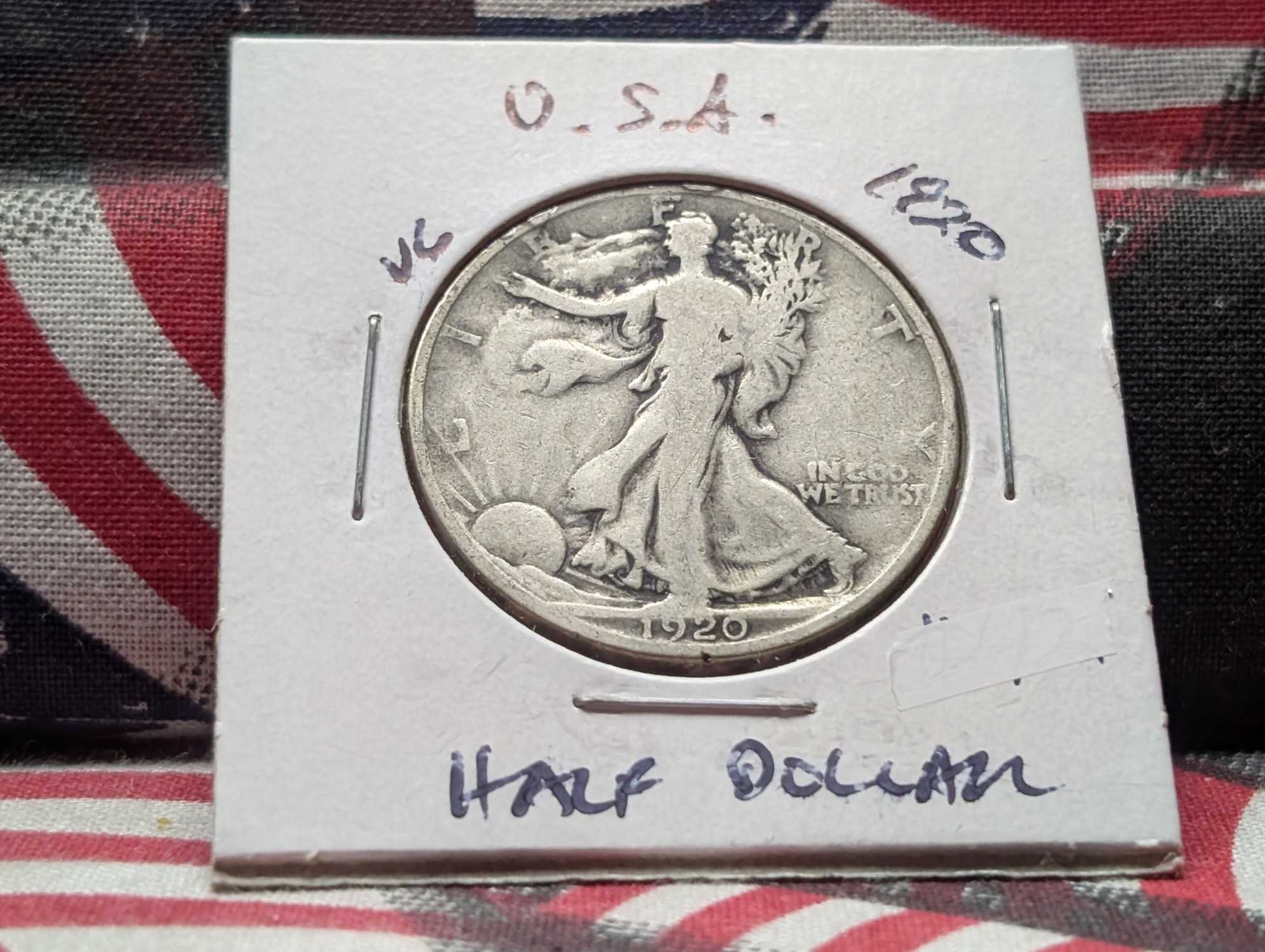 1920 Walking Liberty 90% Silver Half Dollar