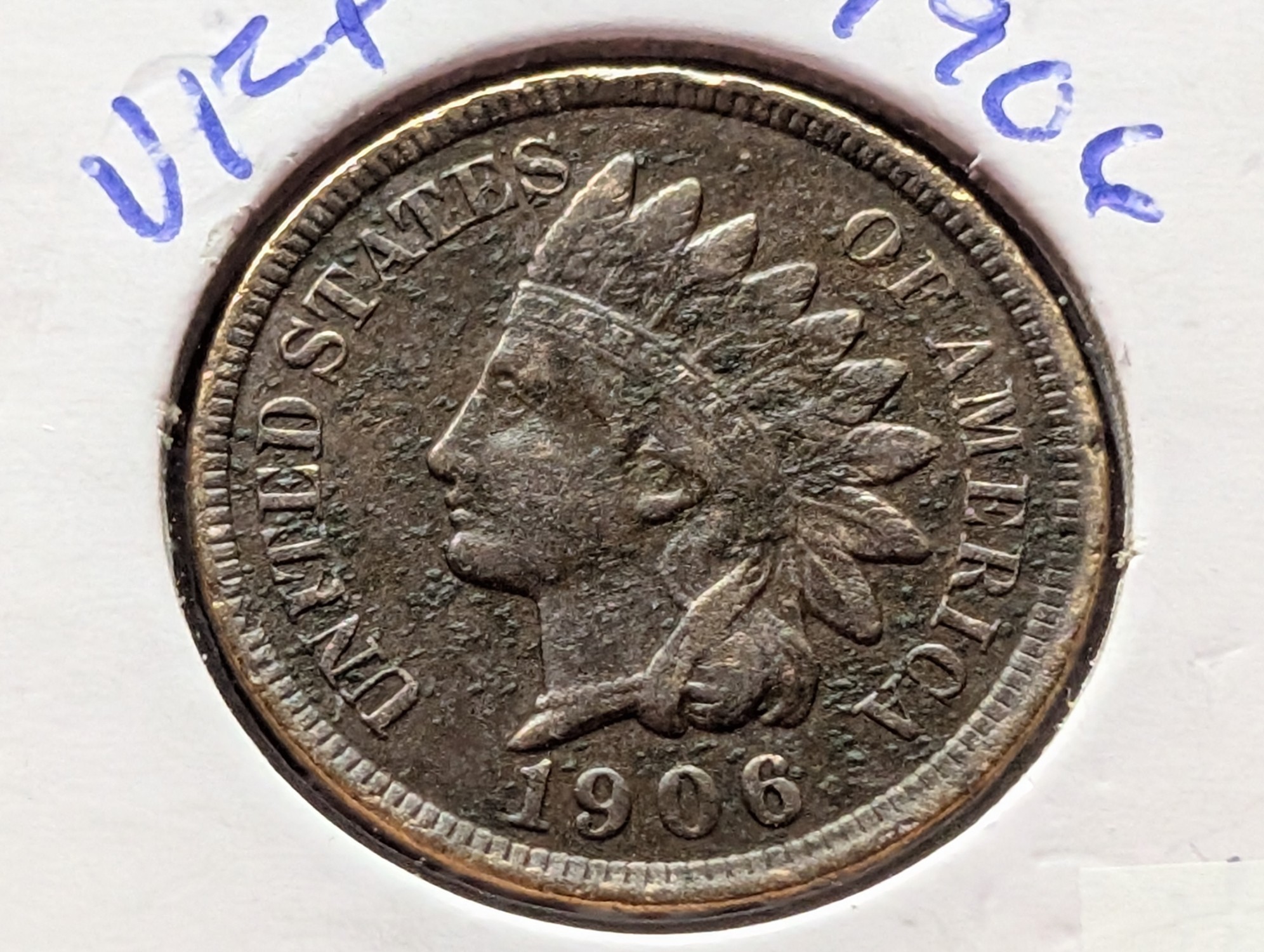 1906 Indian Head Cent - Strong Liberty w/ Diamonds!