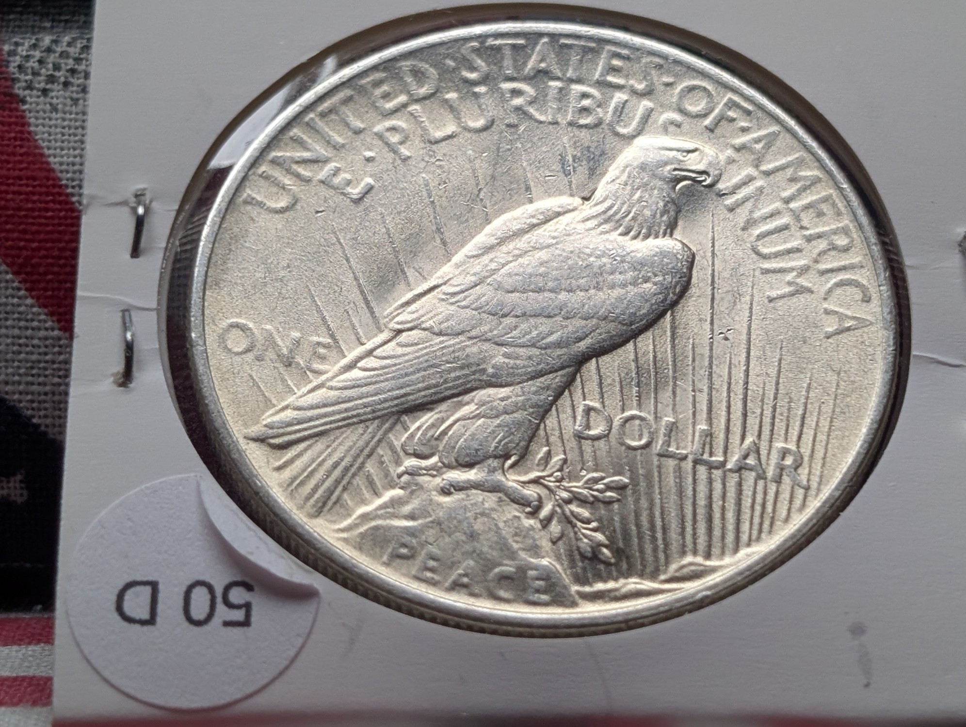 1925 Peace 90% Silver Dollar