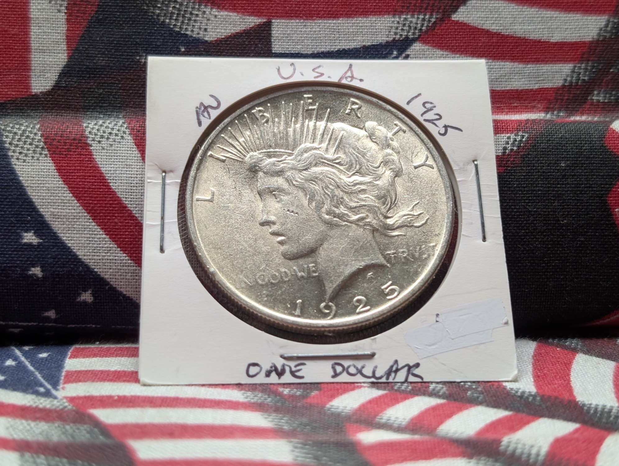 1925 Peace 90% Silver Dollar