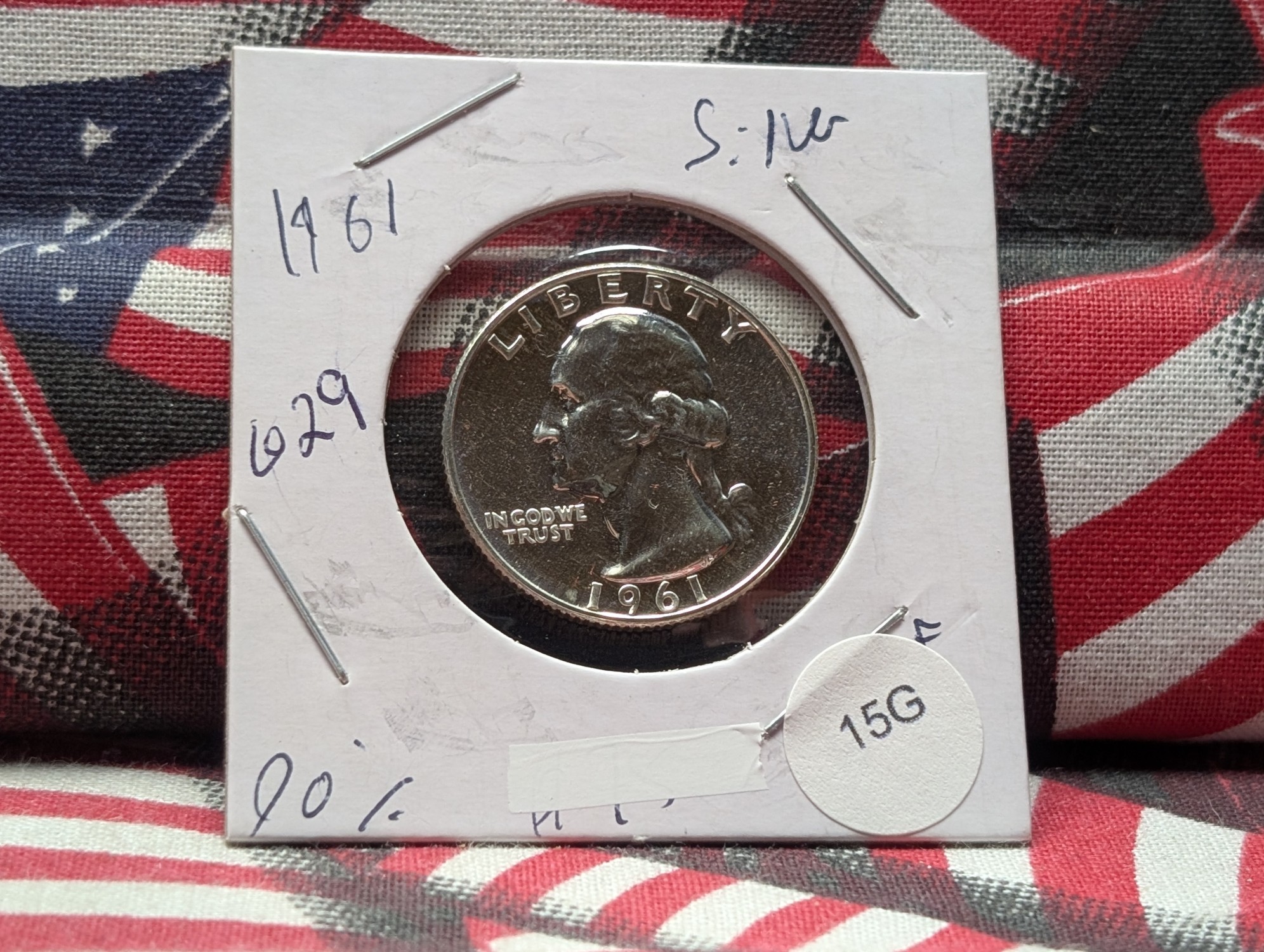 1961 PROOF Washington 90% Silver Quarter