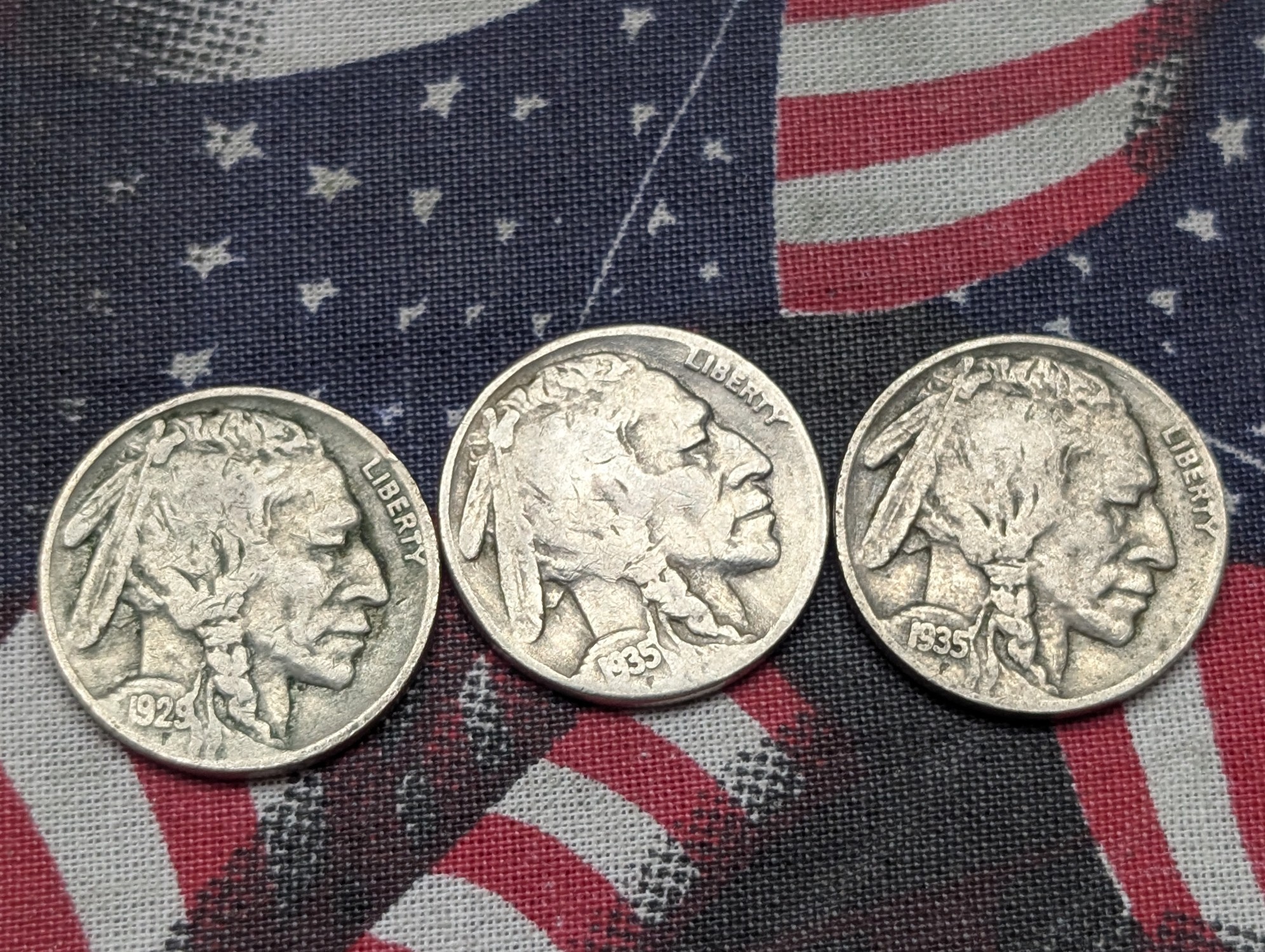 (10) Assorted Indian Head Buffalo Nickels