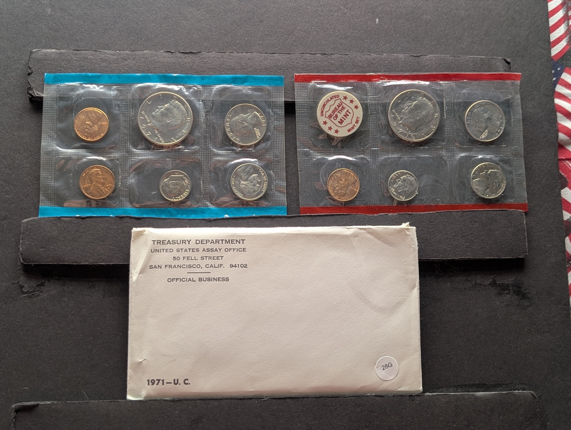1971 P&D US Mint Uncirculated Coin Set In OGP - Includes "S" Mint Mark Cent