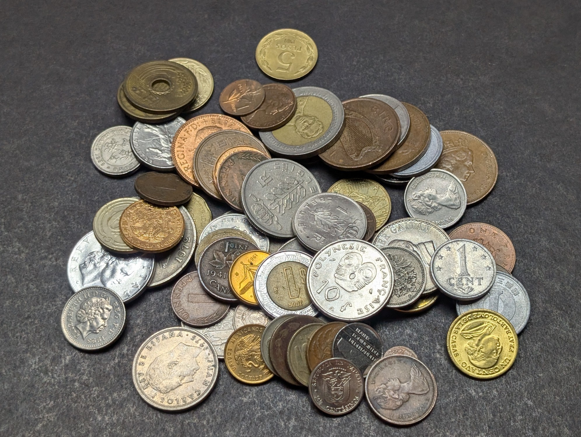 (65+) Assorted Unsearched Foreign Coins