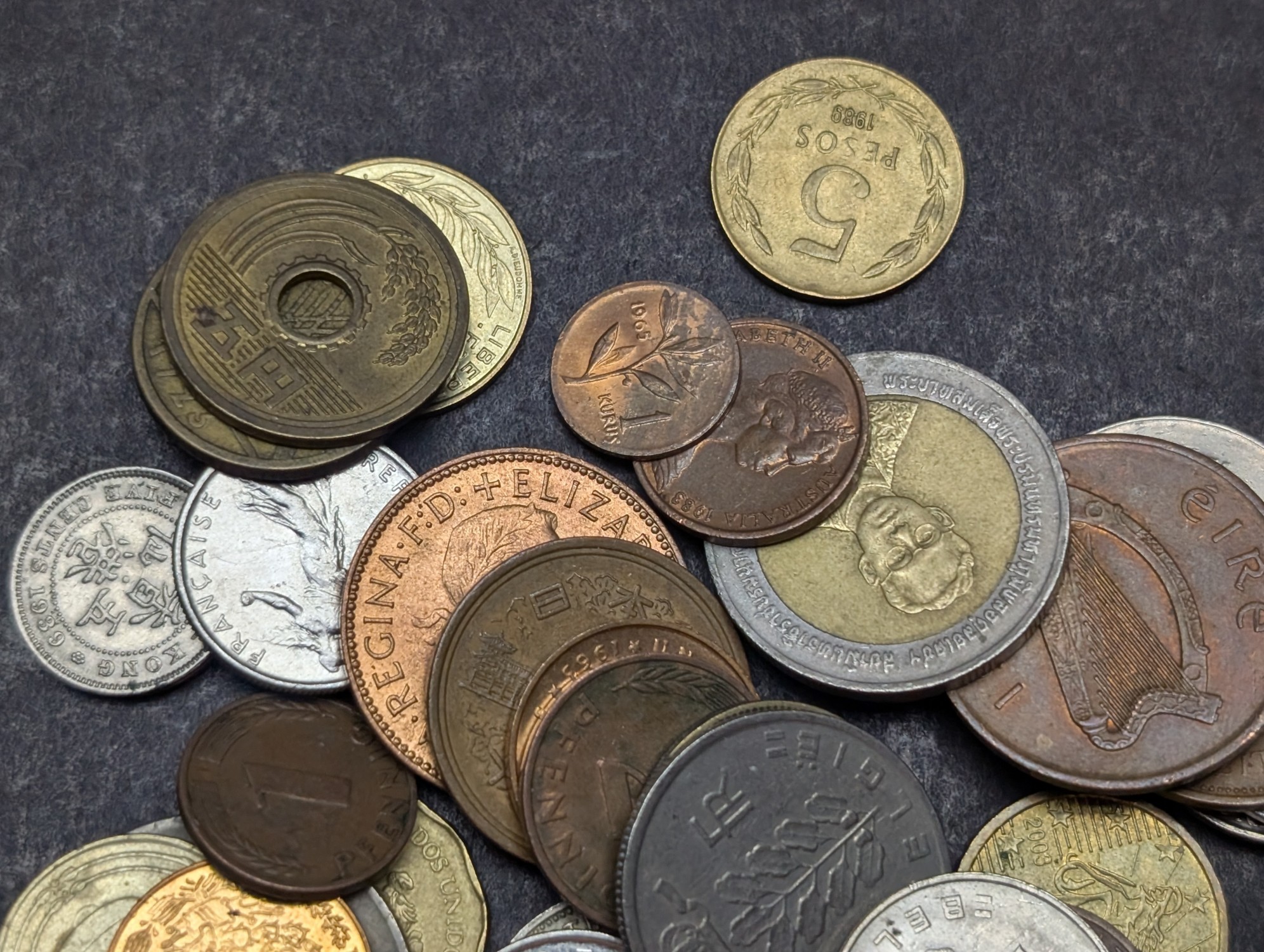 (65+) Assorted Unsearched Foreign Coins