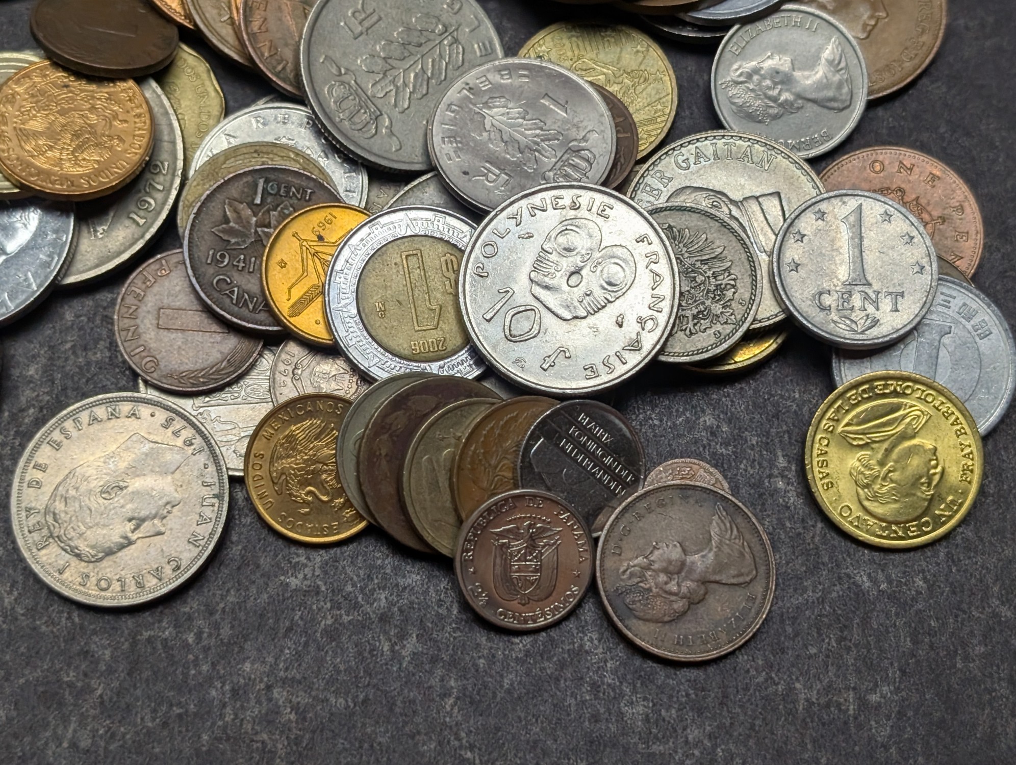 (65+) Assorted Unsearched Foreign Coins