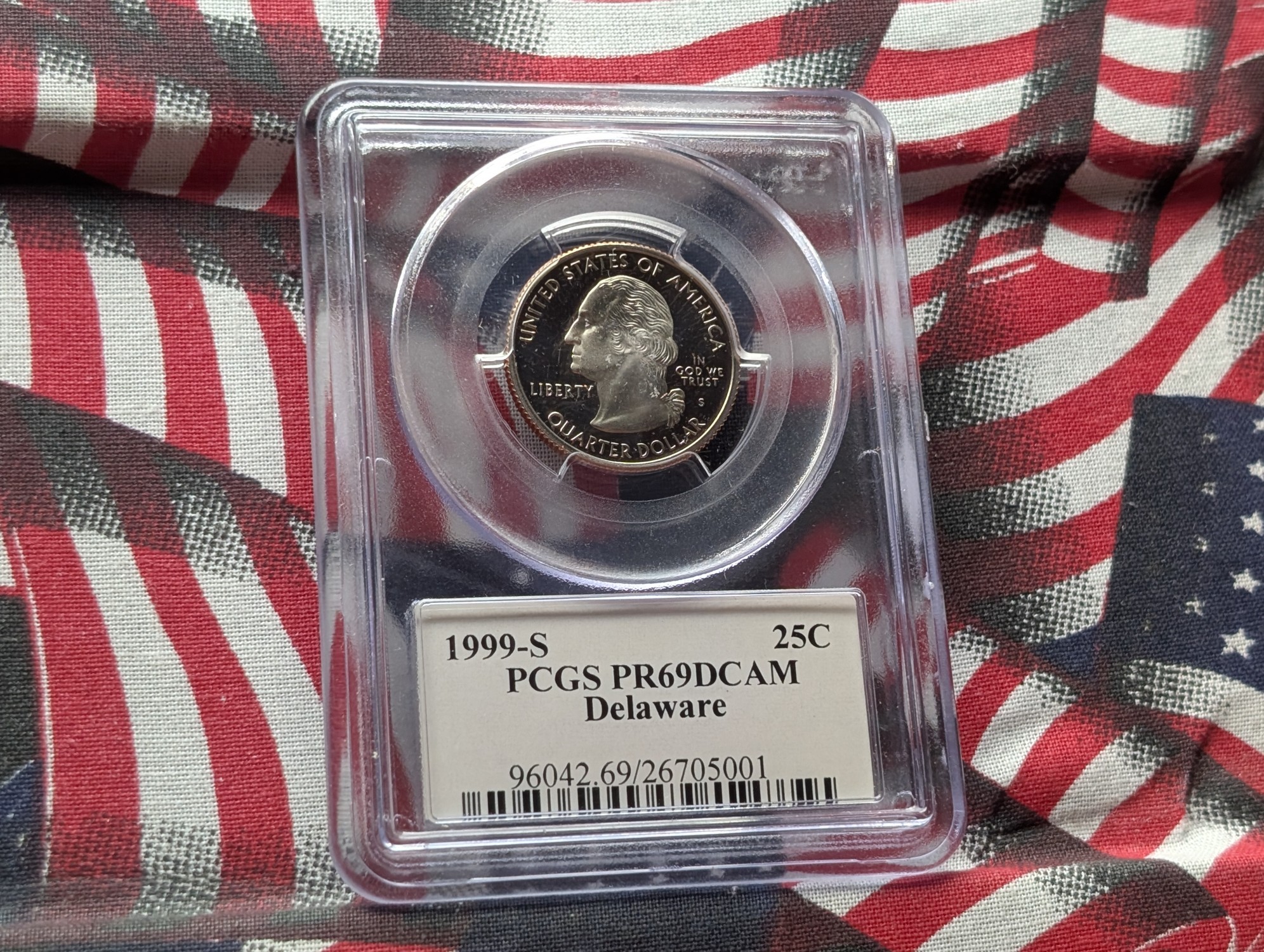 1999-S Delaware State Quarter PCGS PR69DCAM