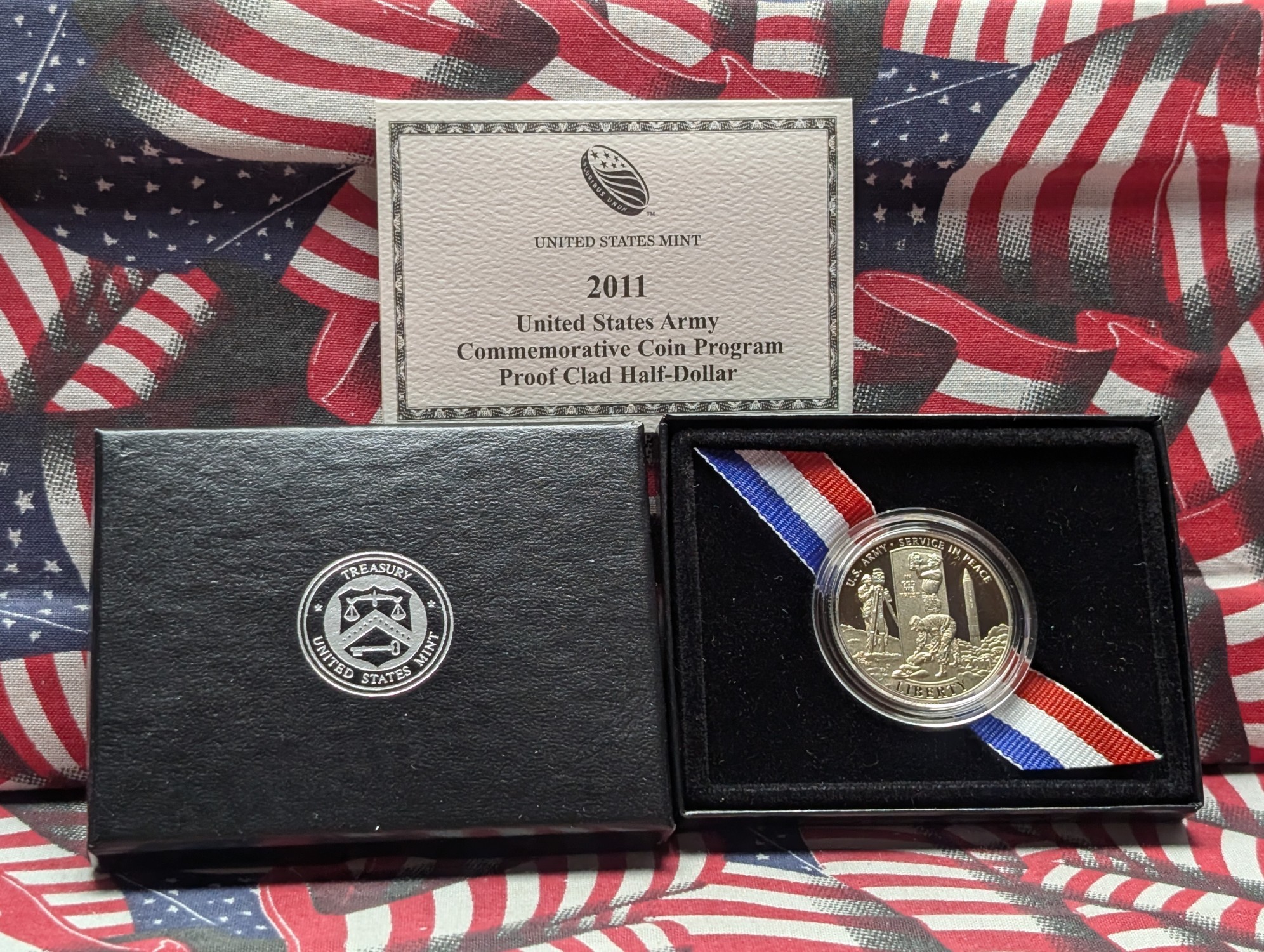 2011-S U.S. Mint Army Commemorative Proof Clad Half Dollar In OGP w/ COA
