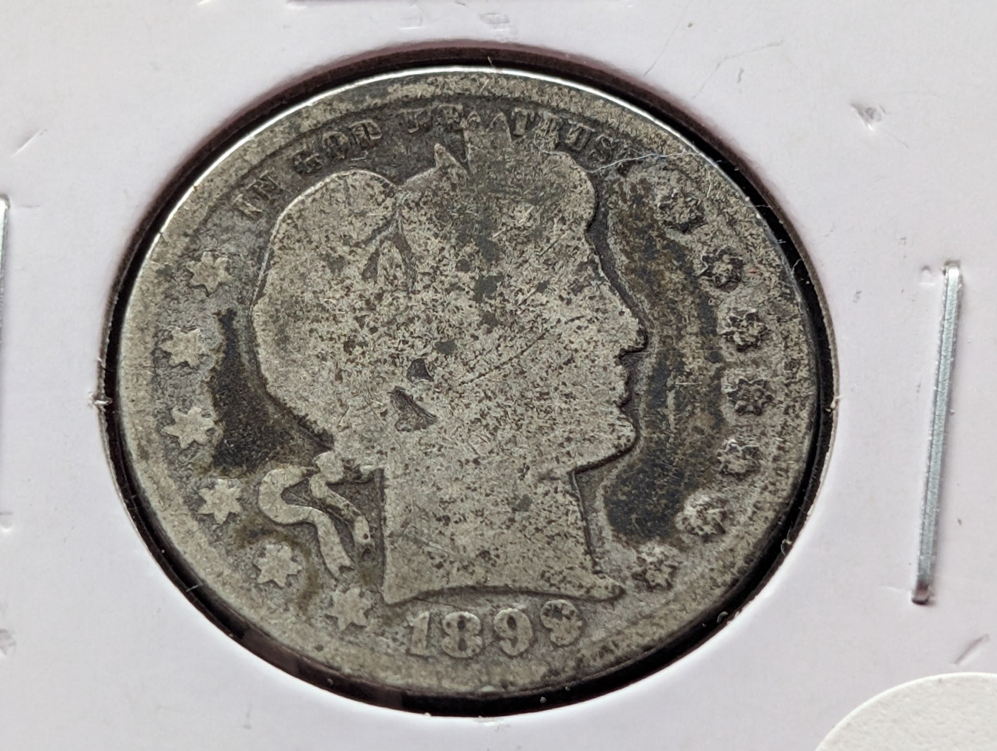 1899 Barber 90% Silver Quarter