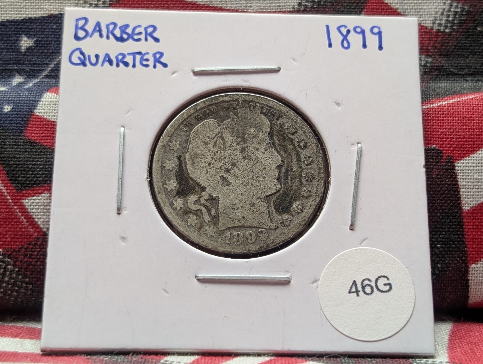 1899 Barber 90% Silver Quarter