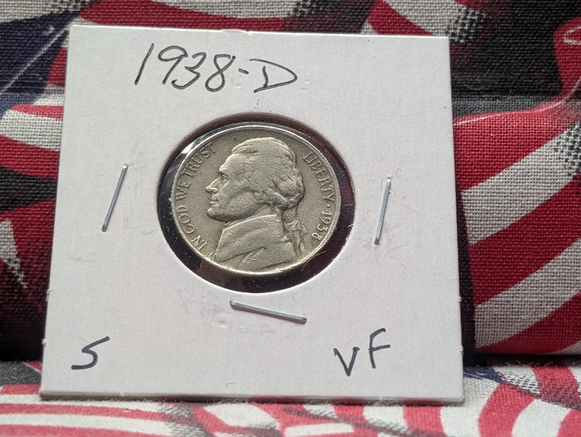 1938-D Jefferson Nickel