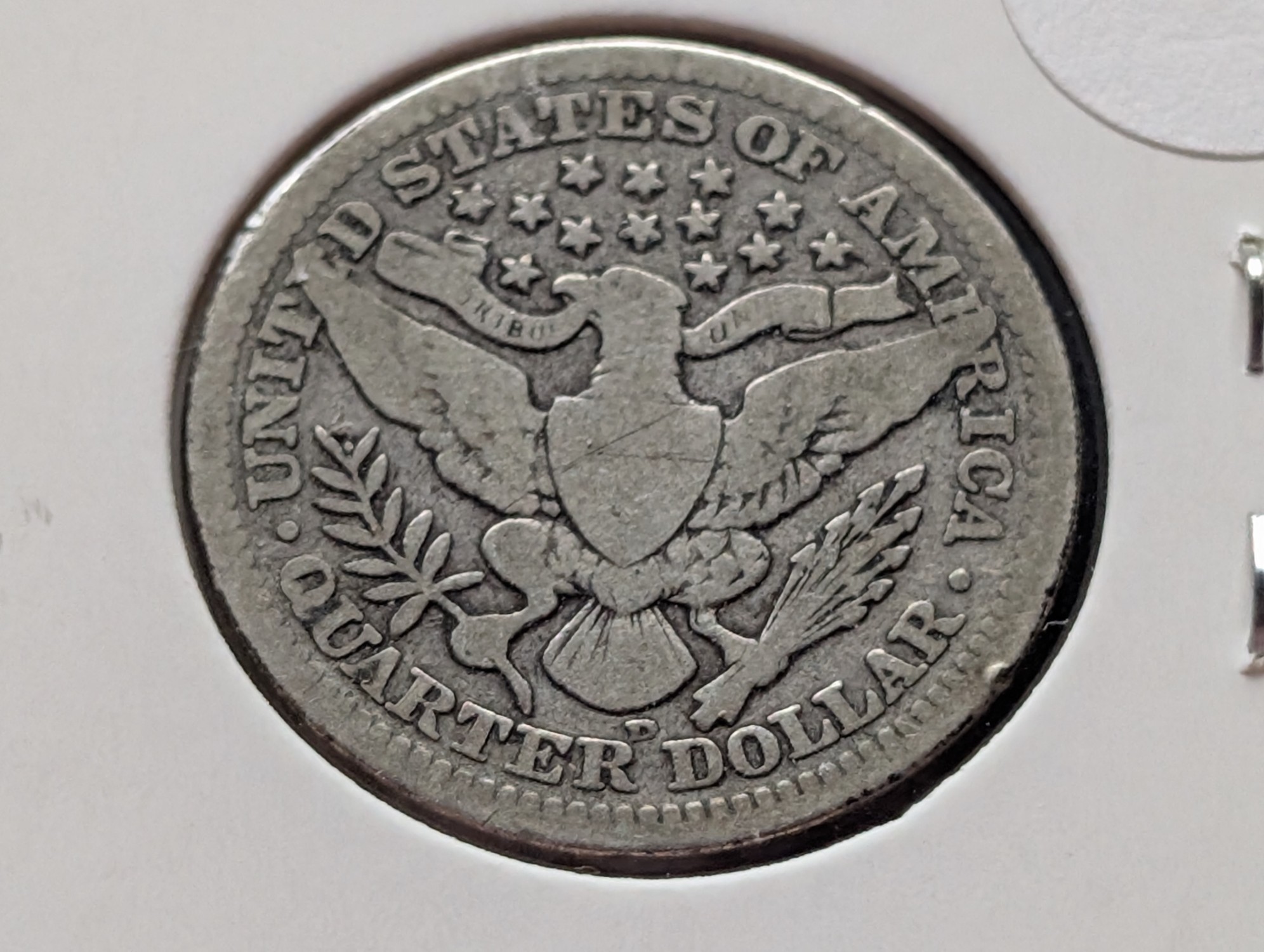 1908-D Barber 90% Silver Quarter