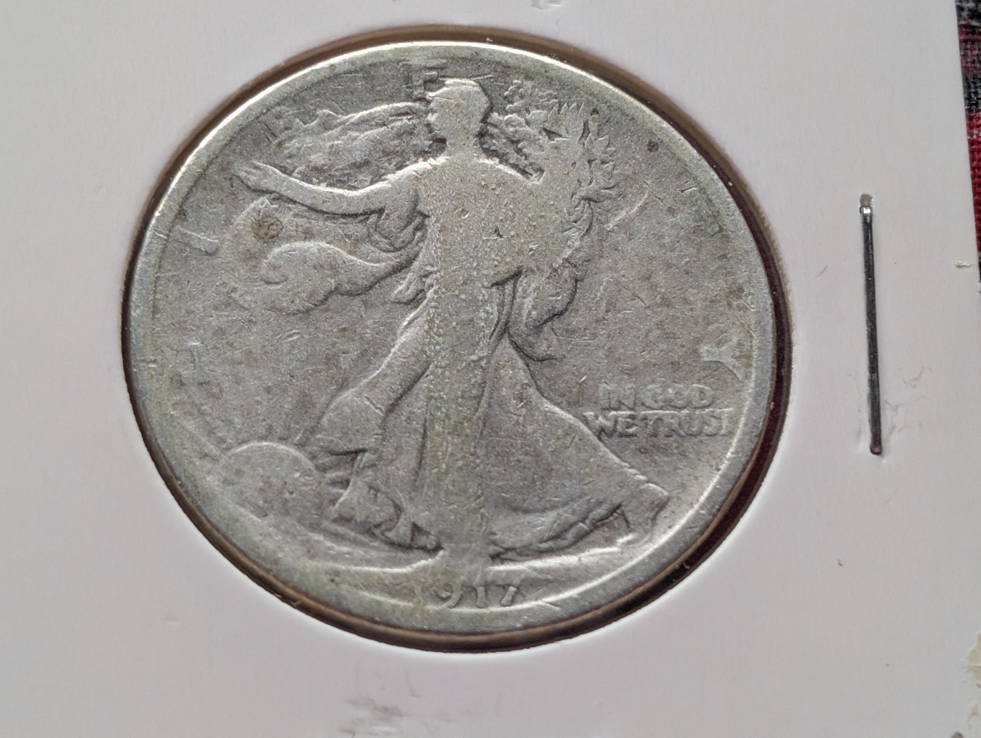 1917 Walking Liberty 90% Silver Half Dollar