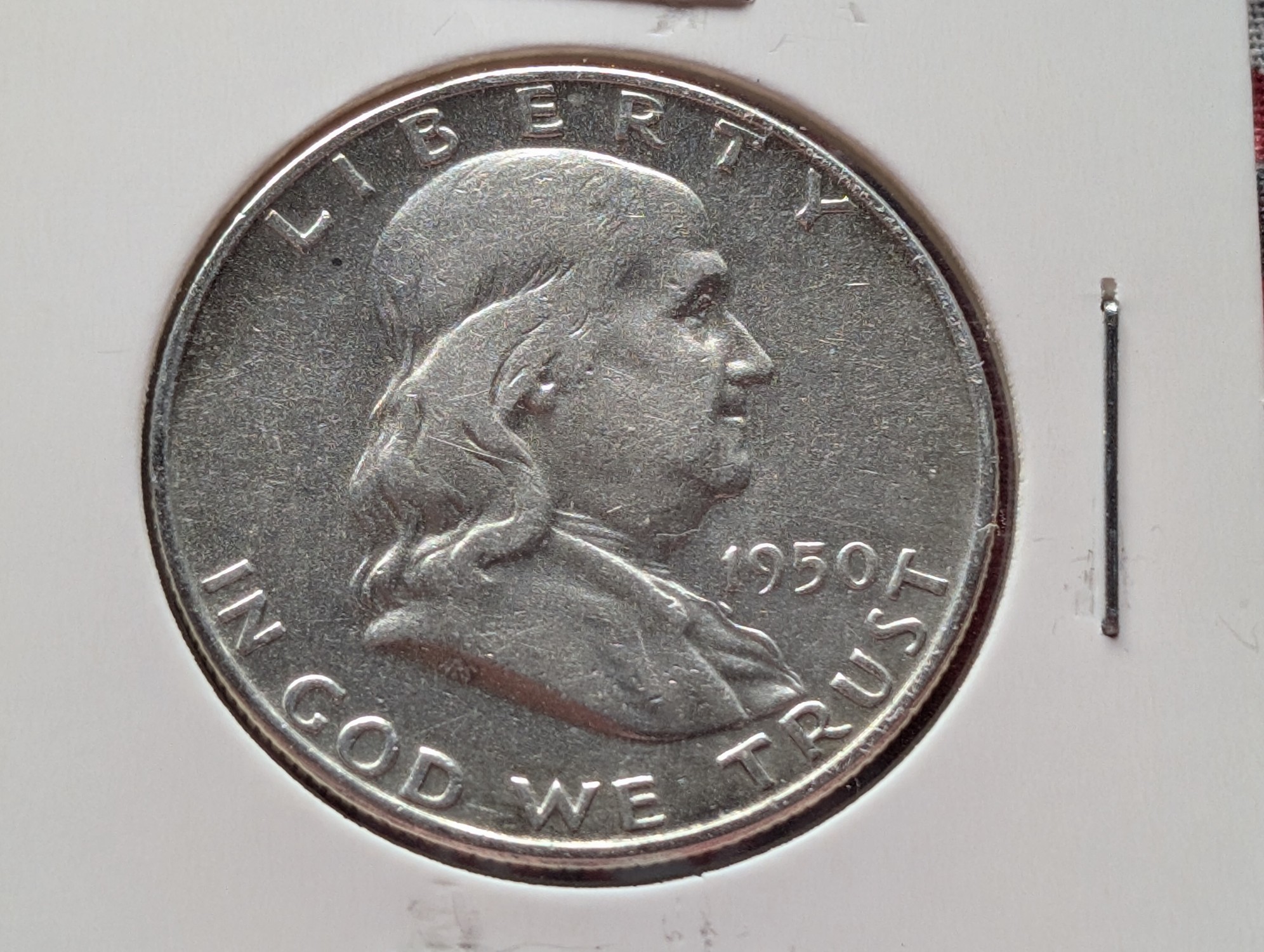 1950-D Franklin 90% Silver Half Dollar