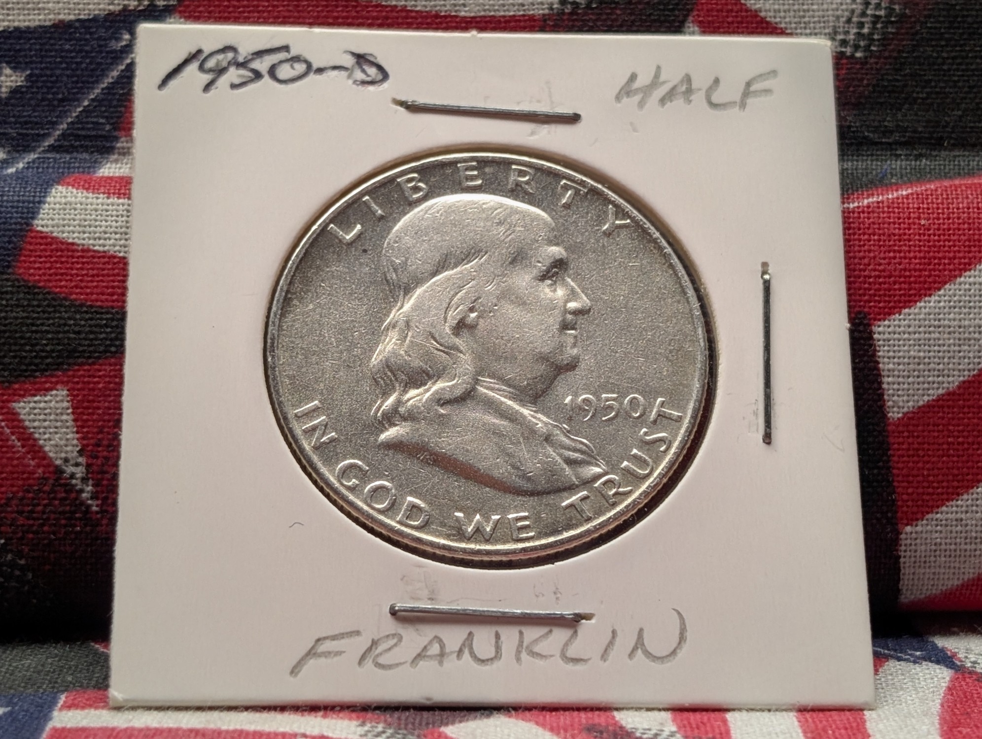 1950-D Franklin 90% Silver Half Dollar