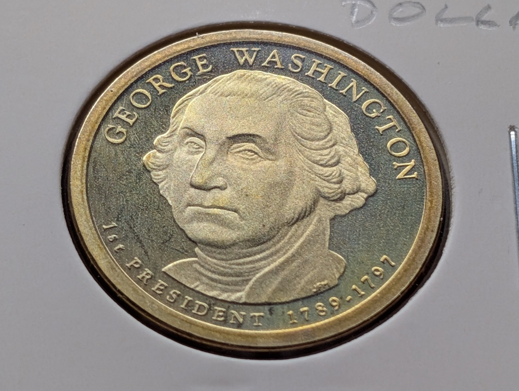 2007-S Proof George Washington Presidential Dollar