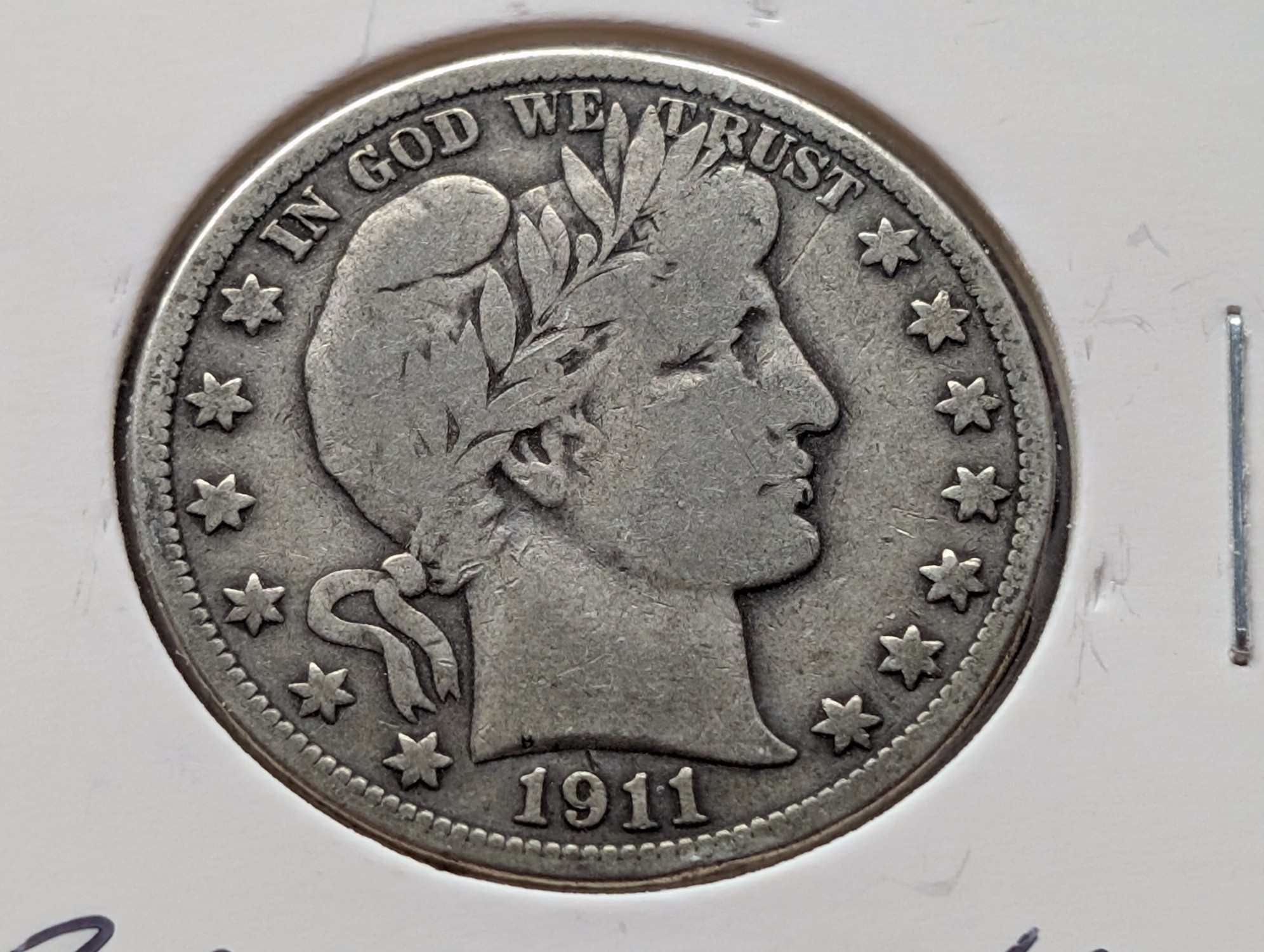 1911 Barber 90% Silver Half Dollar