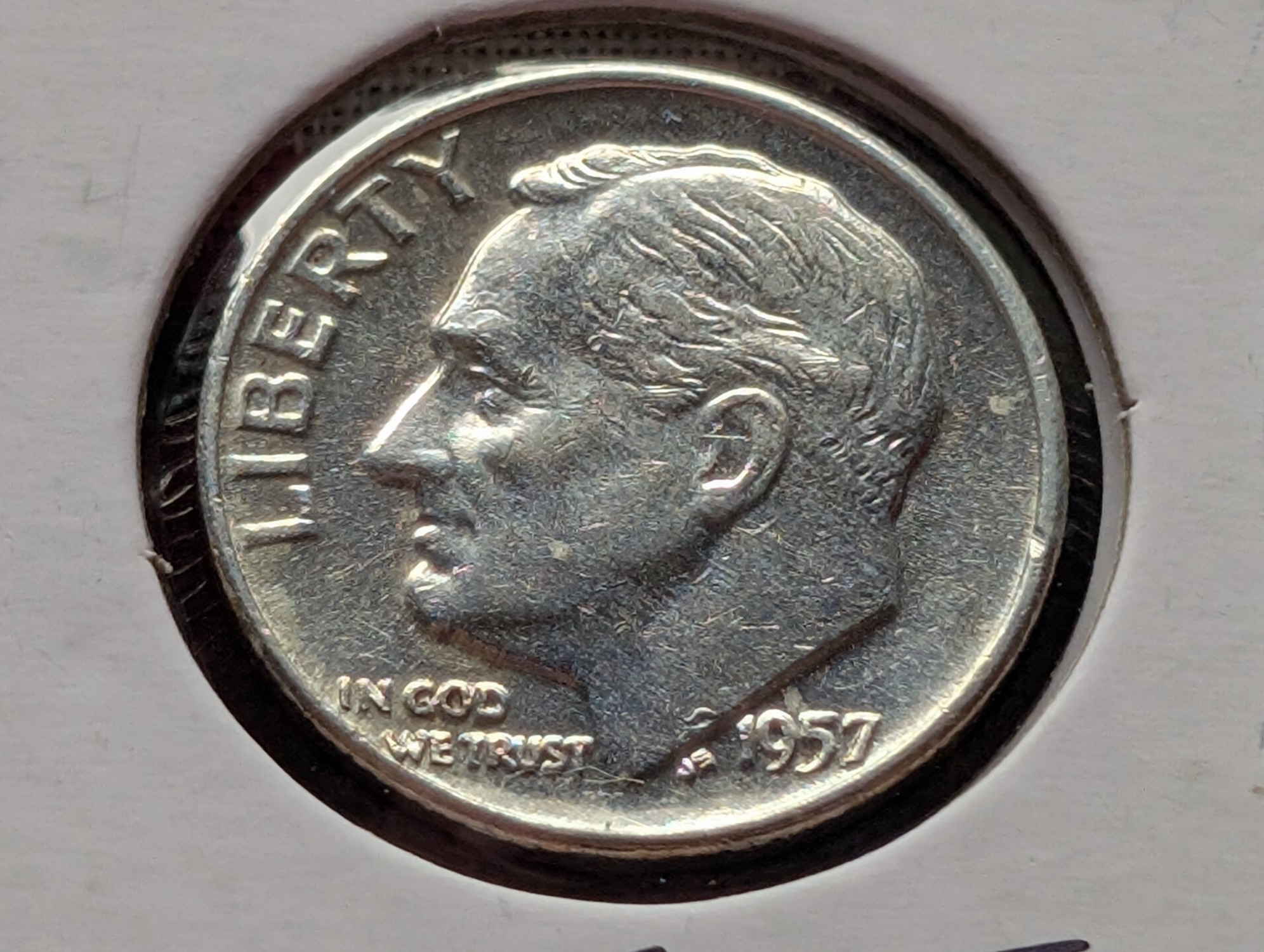 1957-D Roosevelt 90% Silver Dime