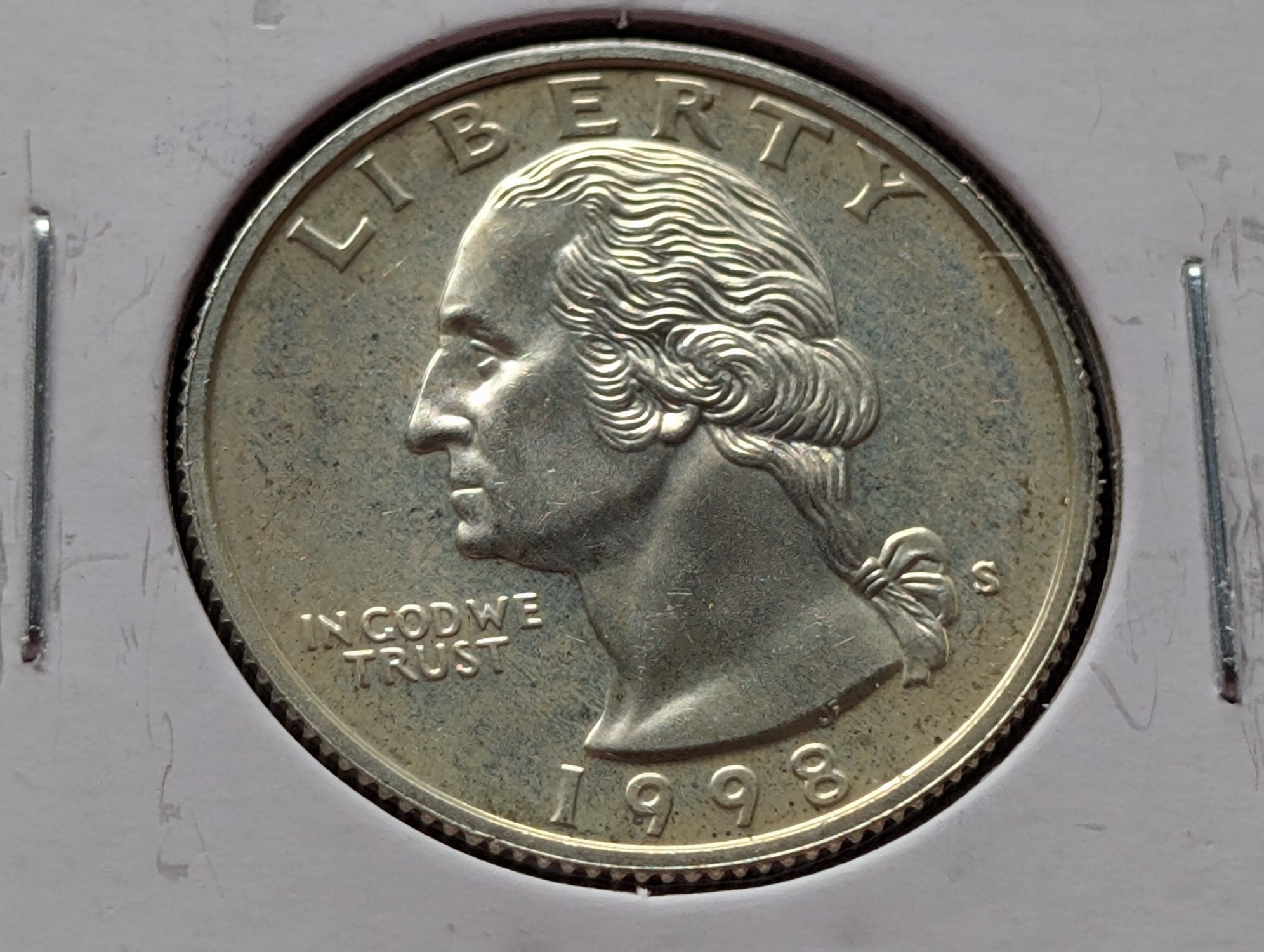 1998-S Proof Washington 90% Silver Quarter