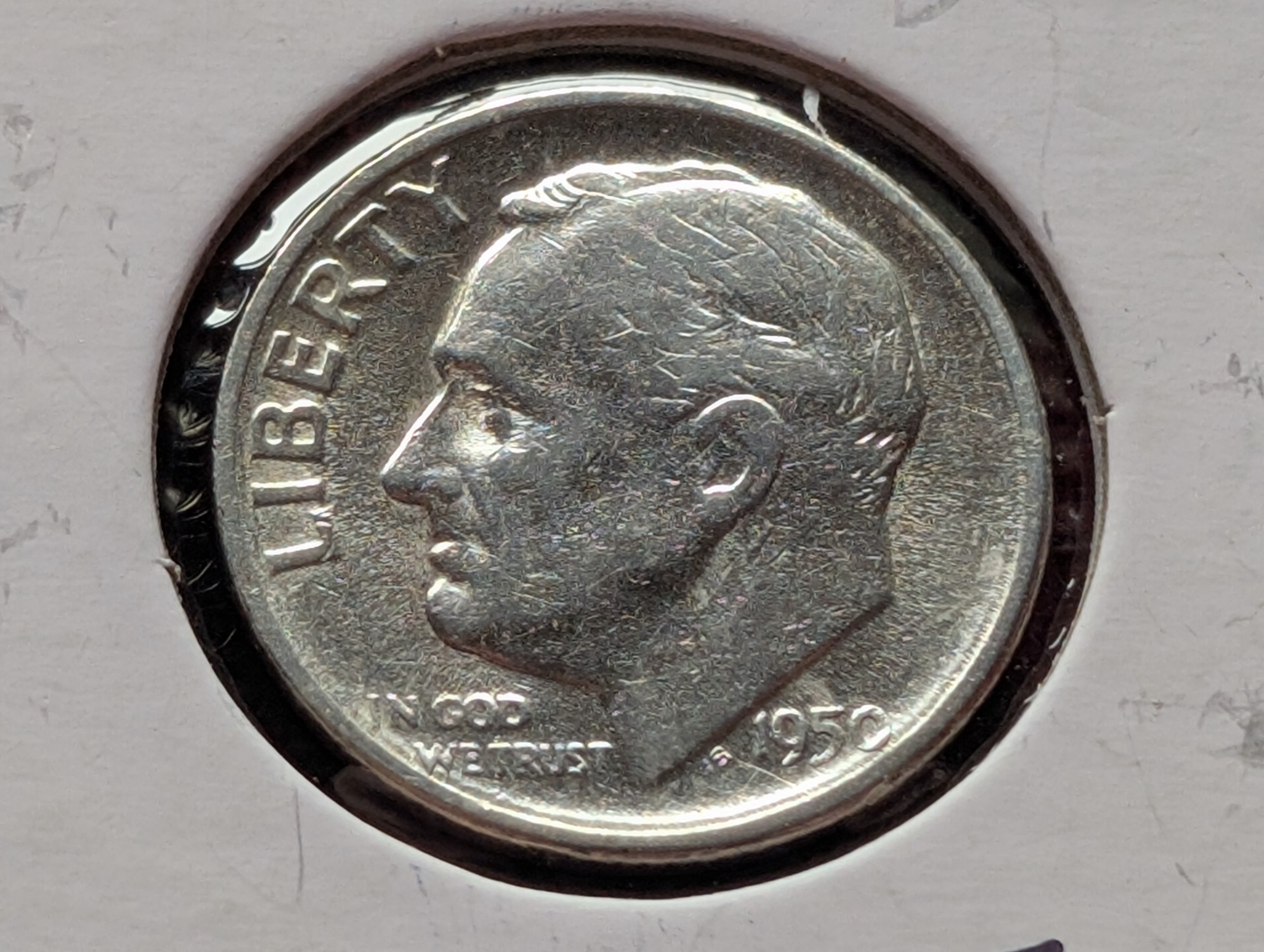 1950-S Roosevelt 90% Silver Dime