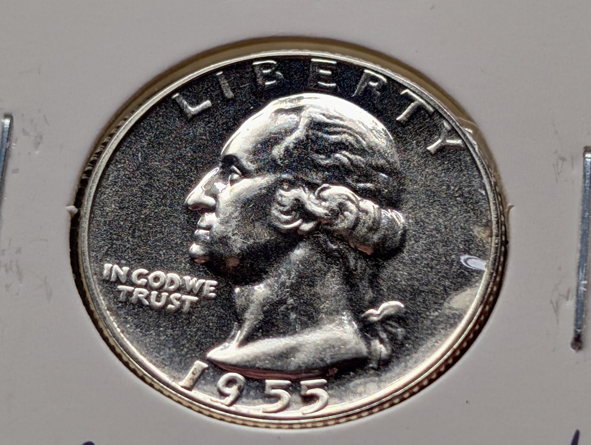 1955 Proof Washington 90% Silver Quarter