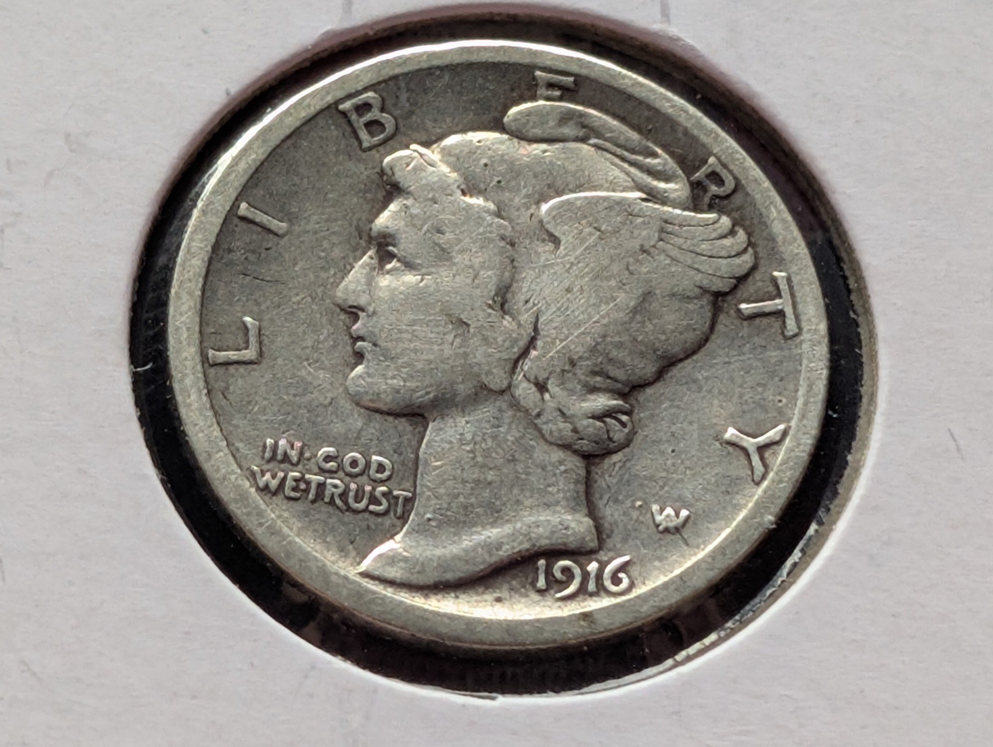 1916-S Mercury 90% Silver Dime