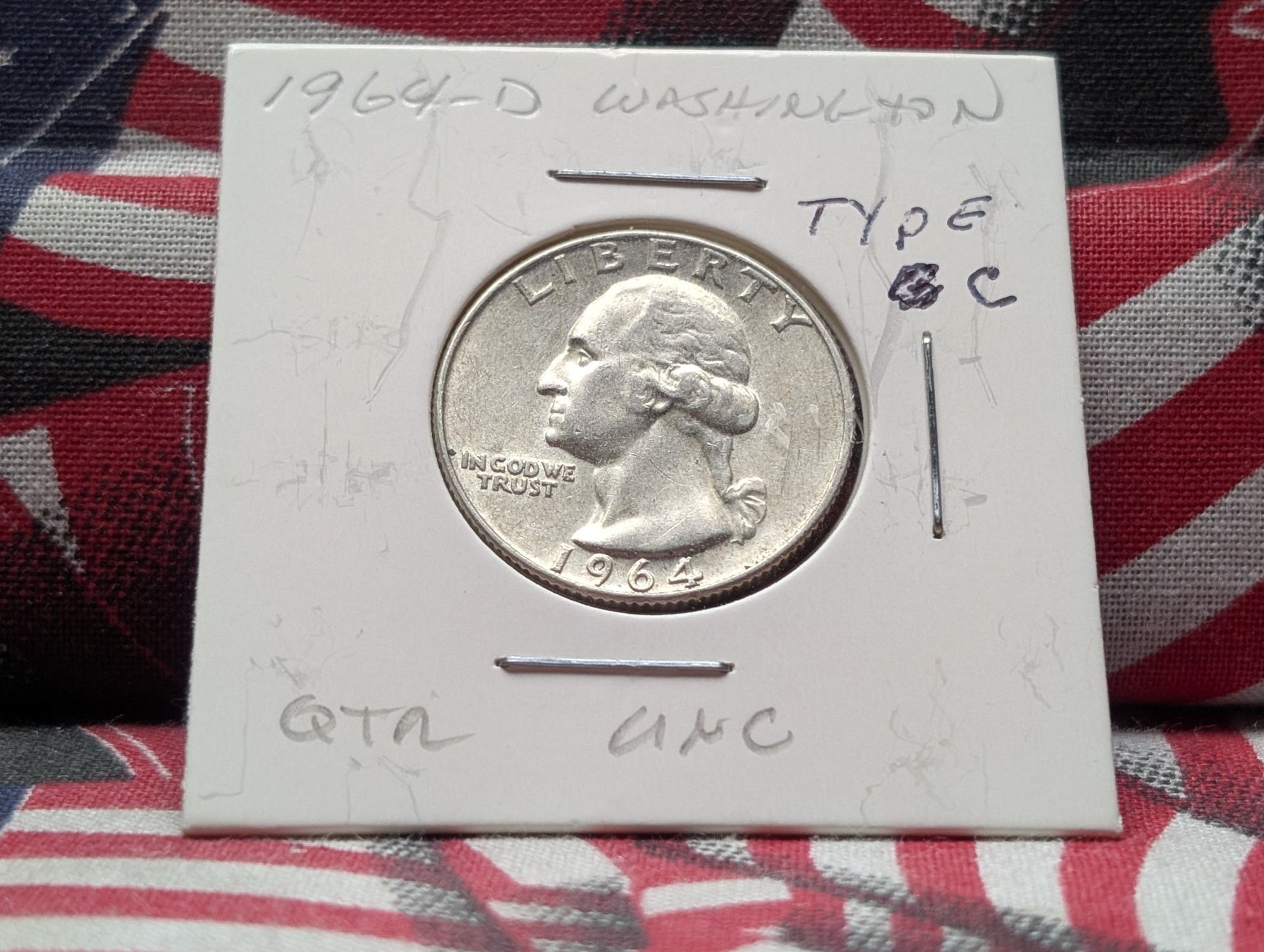 1964-D Washington 90% Silver Quarter