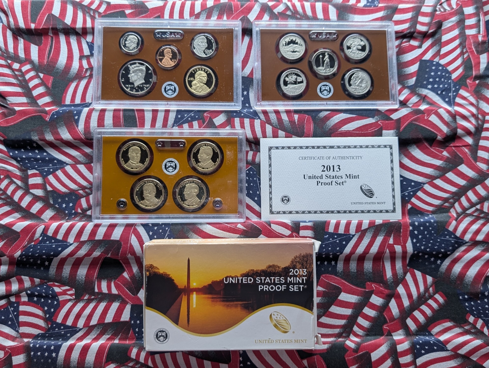2013-S U.S. Mint Proof Set with Presidential Dollars, Sacagawea Dollar, and ATB Quarters in OGP w/ COA
