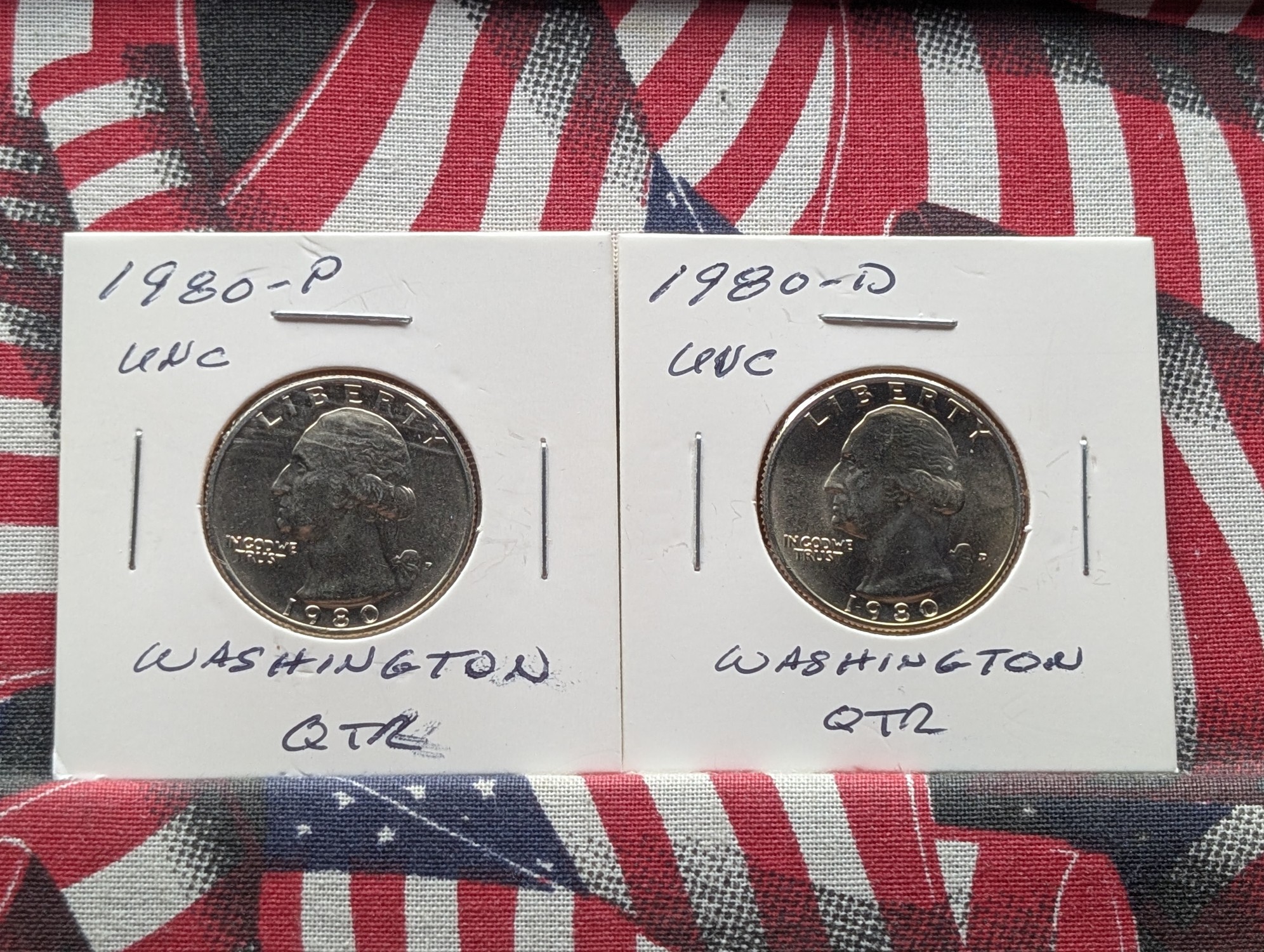 1980-P&D Washington Quarters