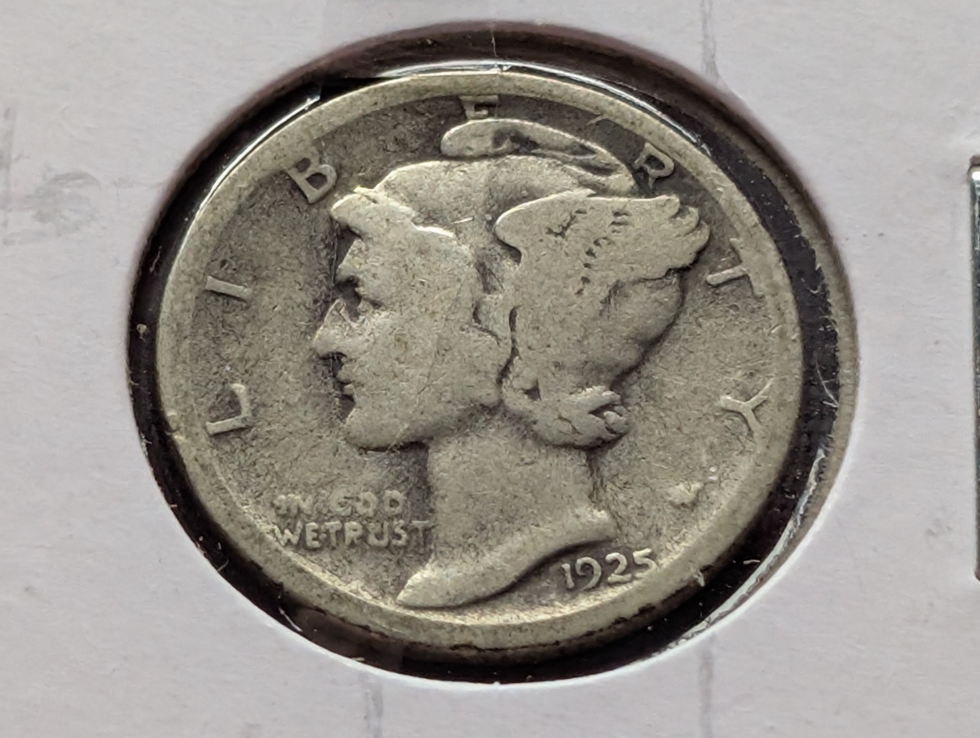 1925-S Mercury 90% Silver Dime