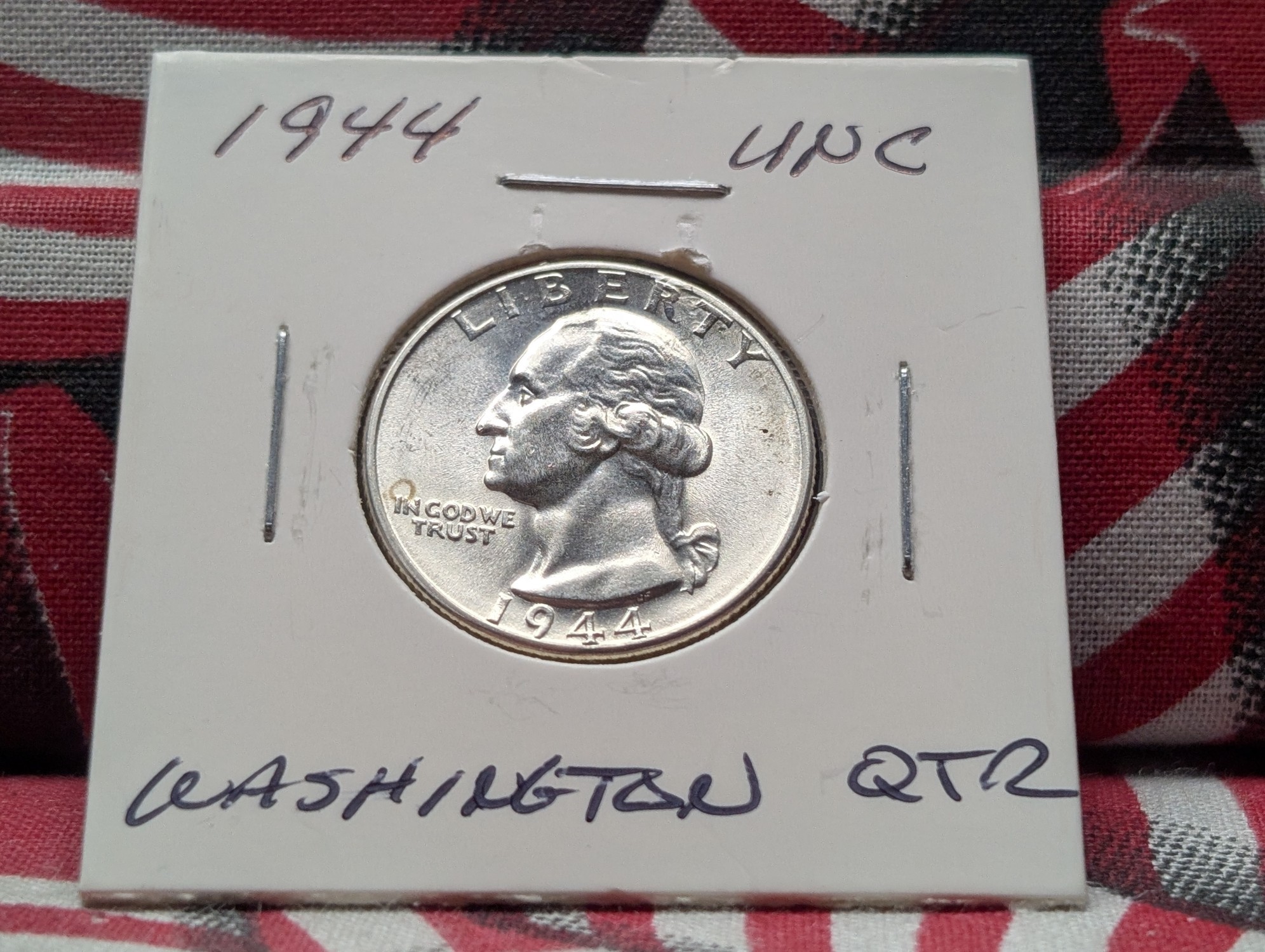1944 Washington 90% Silver Quarter - UNC.