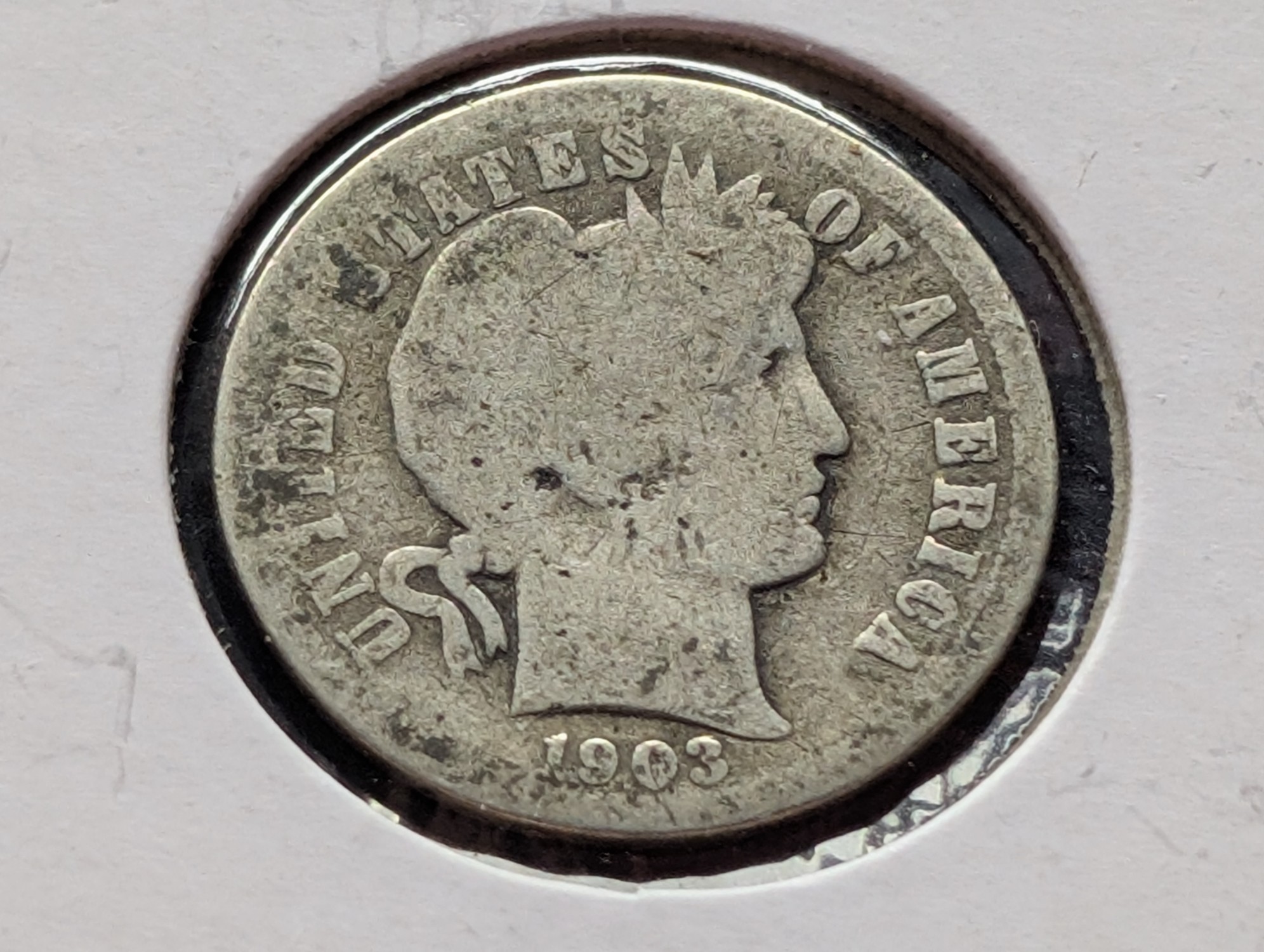 1903 Barber 90% Silver Dime