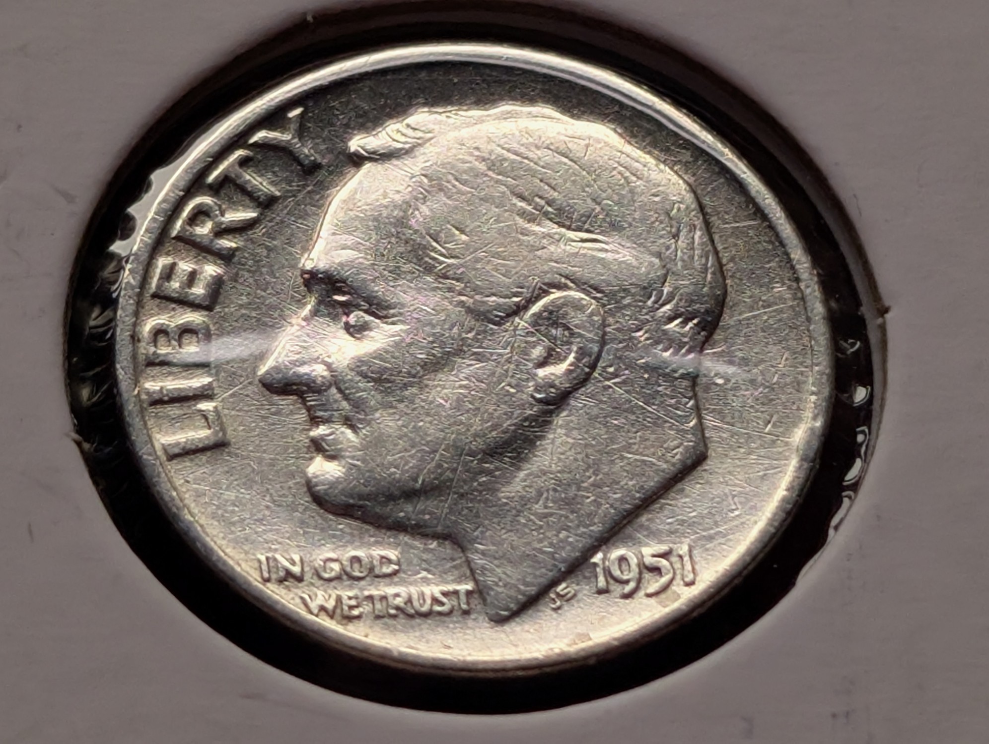 1951-D Roosevelt 90% Silver Dime