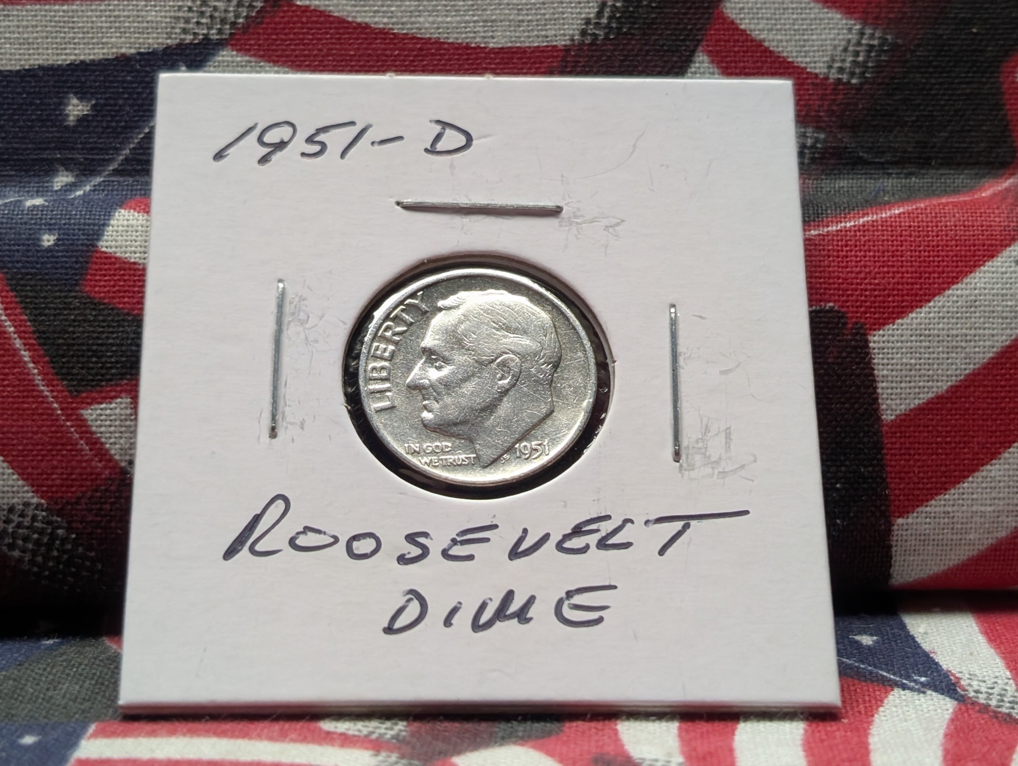 1951-D Roosevelt 90% Silver Dime
