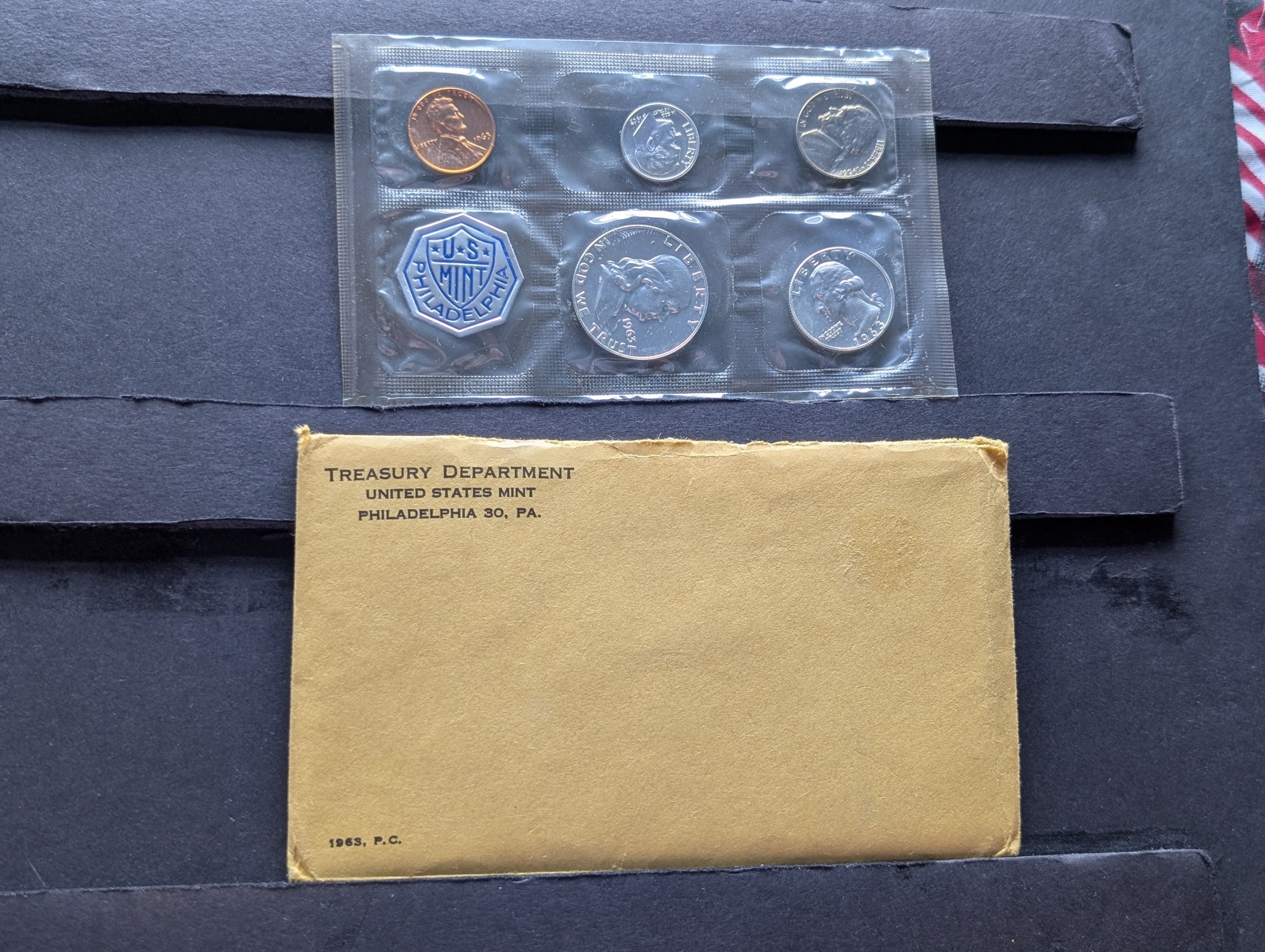 1963 U.S. Mint Proof Set In OGP - Includes (3) 90% Silver Coins