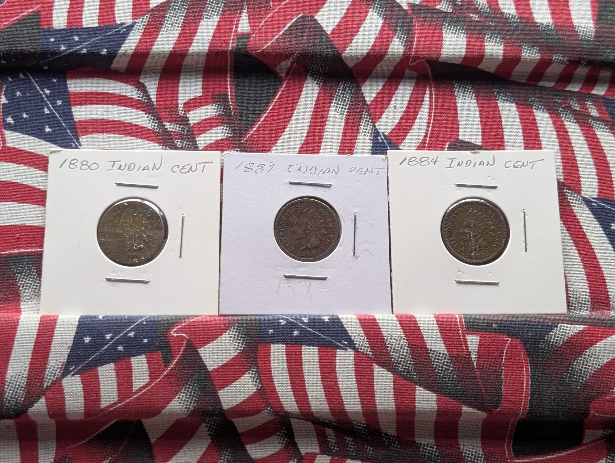1880, 1882, and 1884 Indian Head Cents