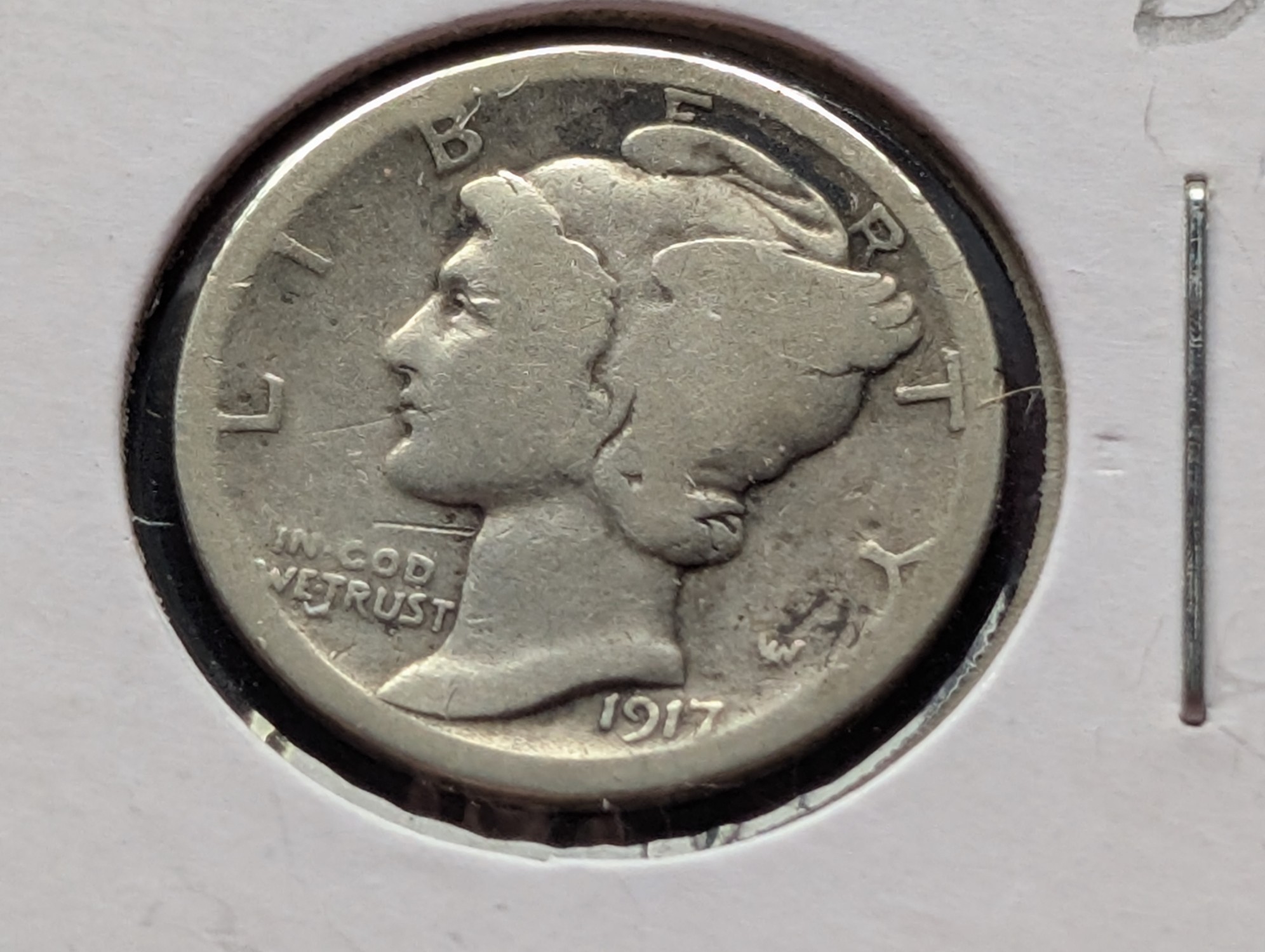 1917 Mercury 90% Silver Dime