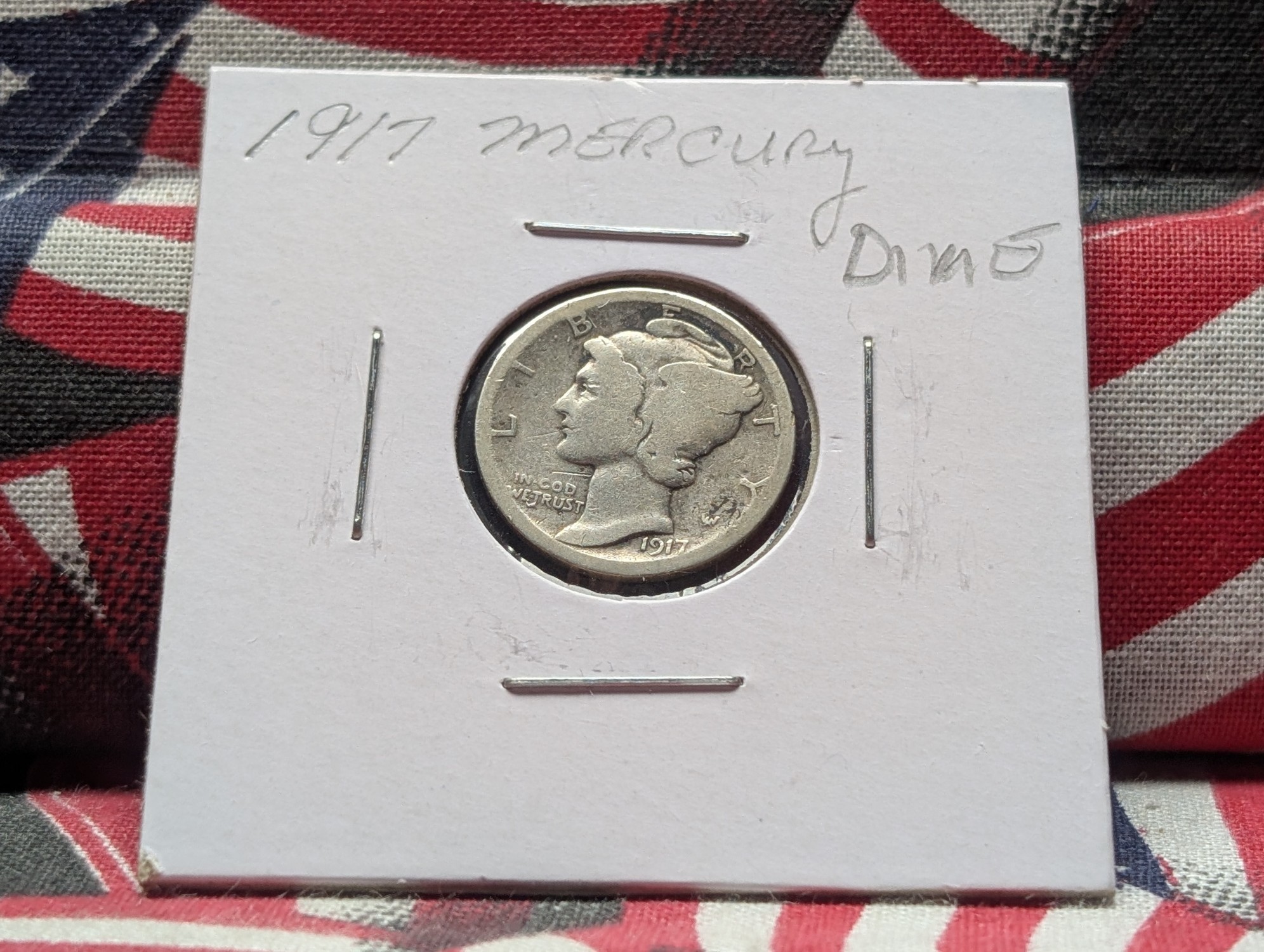 1917 Mercury 90% Silver Dime