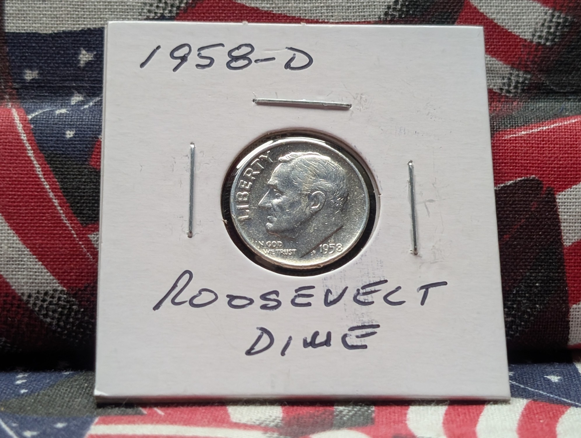 1958-D Roosevelt 90% Silver Dime