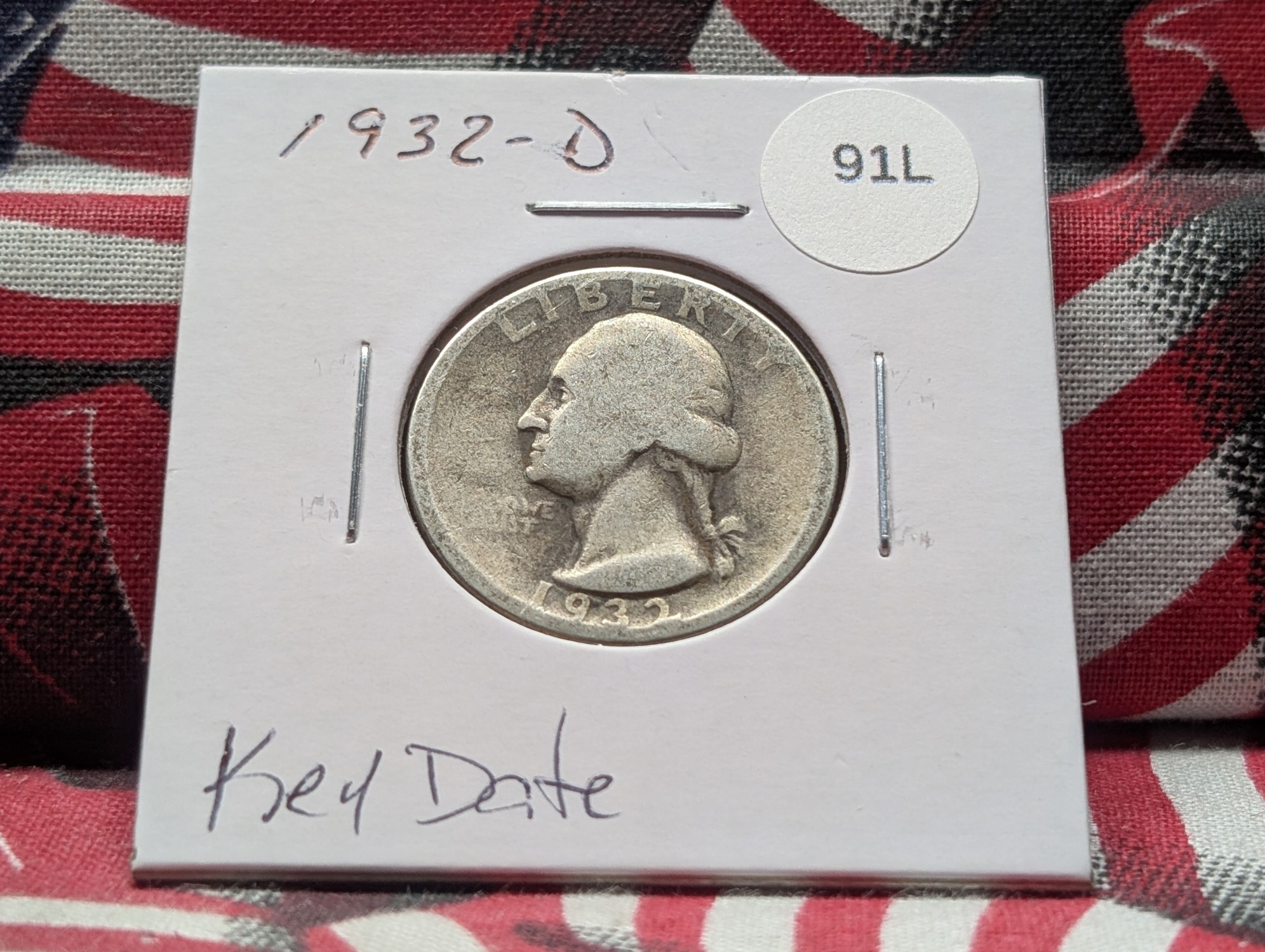 1932-D Washington 90% Silver Quarter