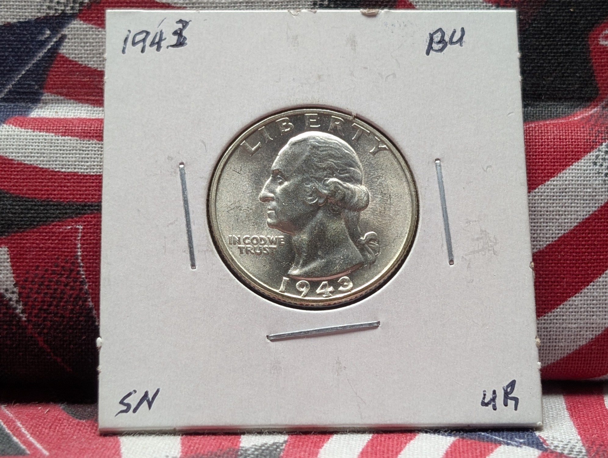 1943 Washington 90% Silver Quarter