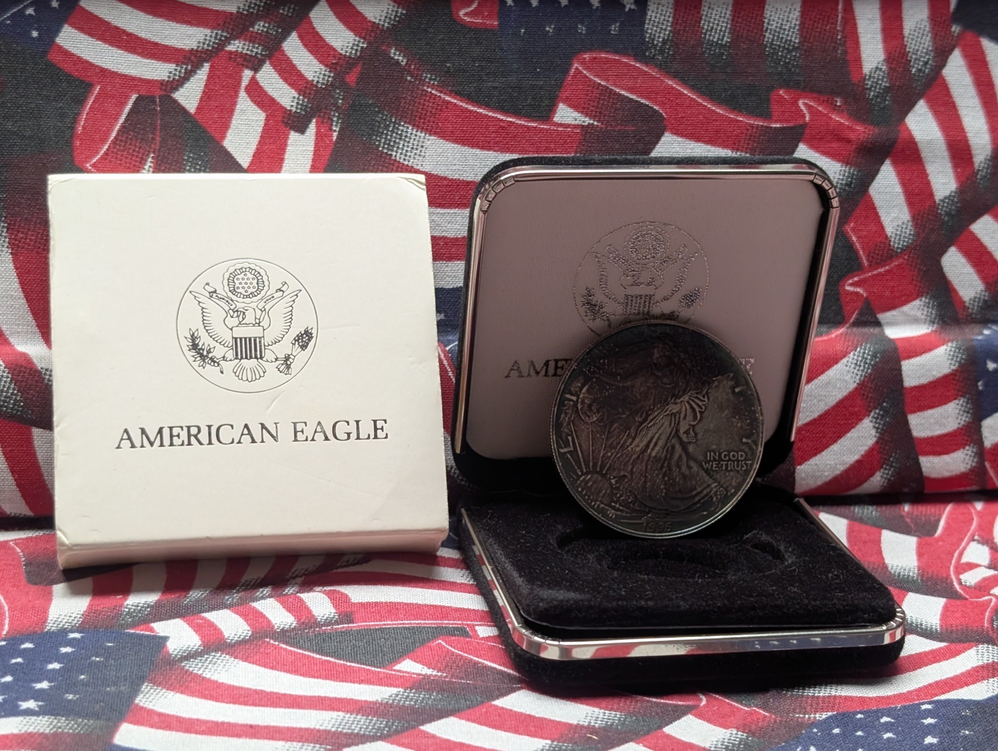 1995 American Silver Eagle One Troy Oz. .999 Fine Silver In OGP - No COA