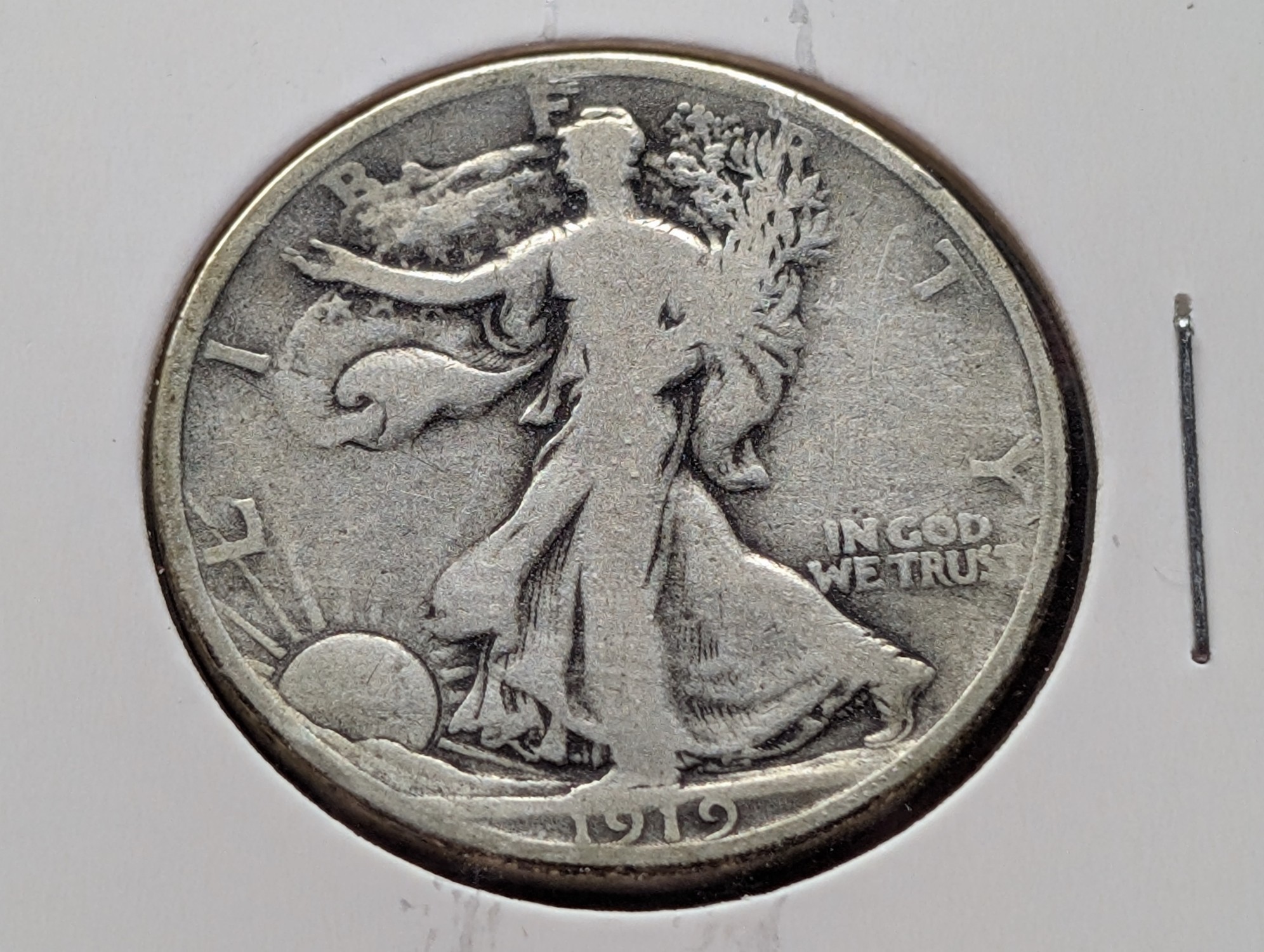 1919 Walking Liberty 90% Silver Half Dollar