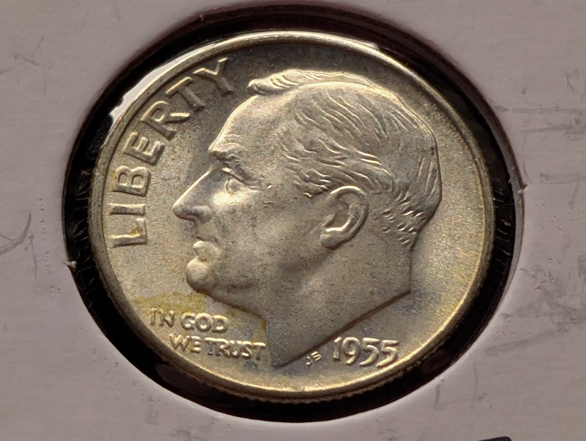 1955-S Roosevelt 90% Silver Dime - UNC.