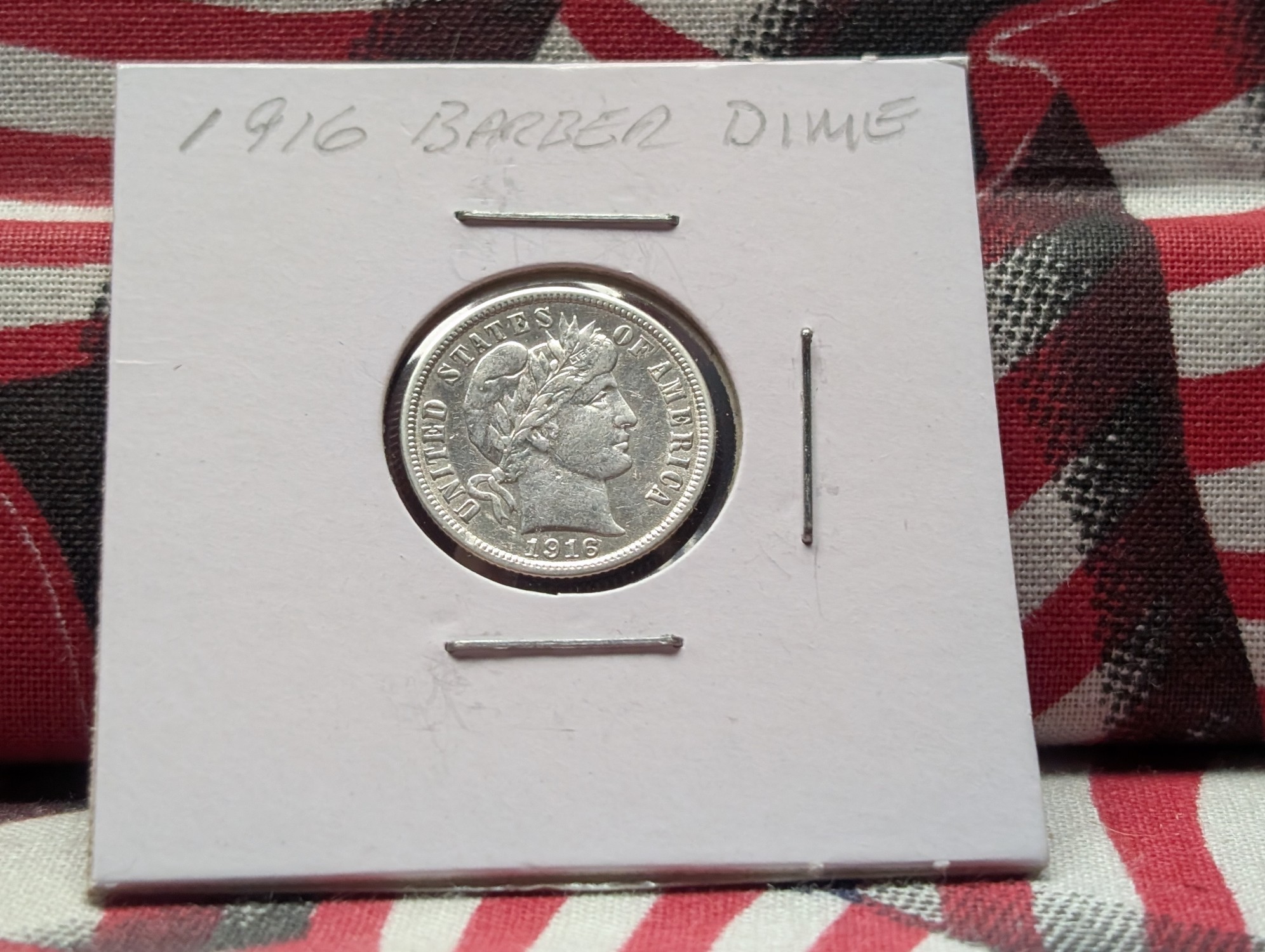 1916 Barber 90% Silver Dime
