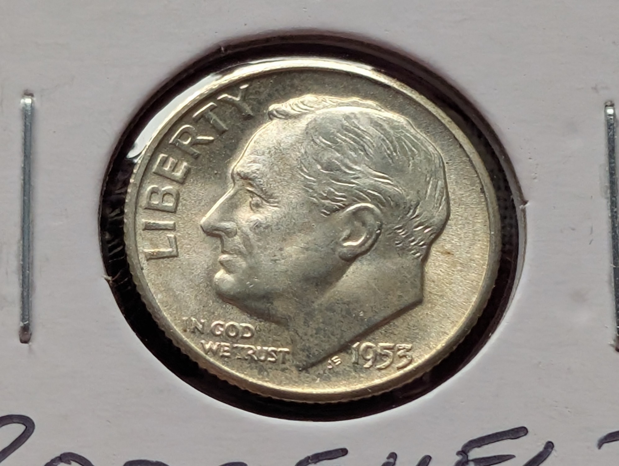 1953-S Roosevelt 90% Silver Dime - UNC.