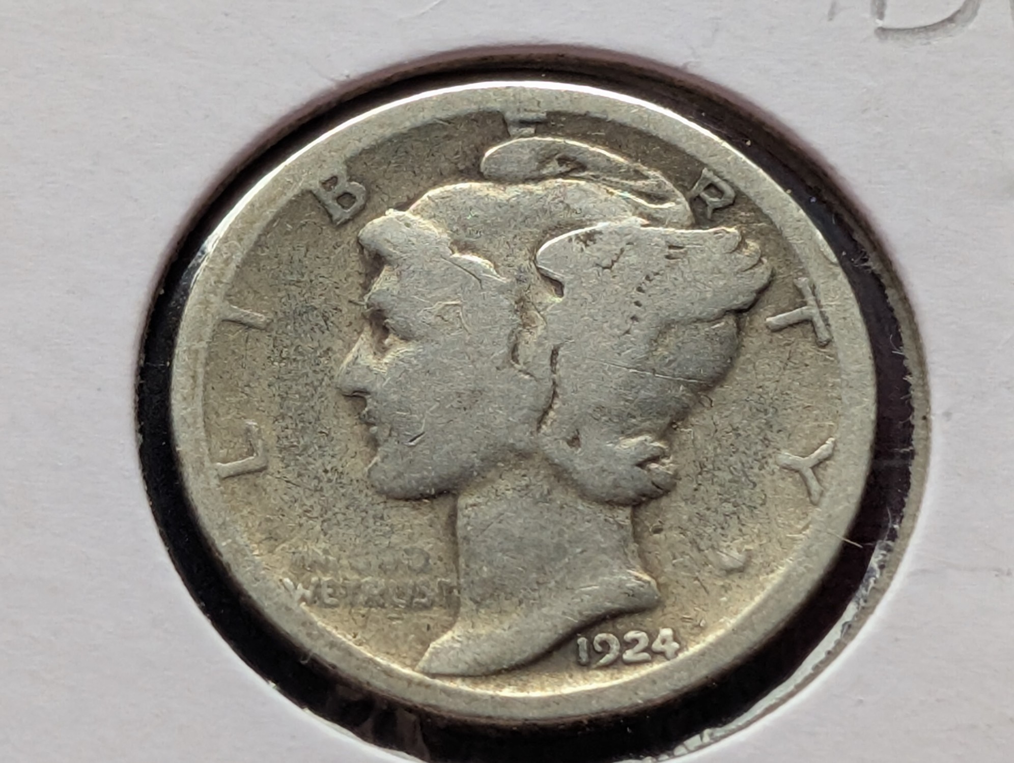 1924-S Mercury 90% Silver Dime