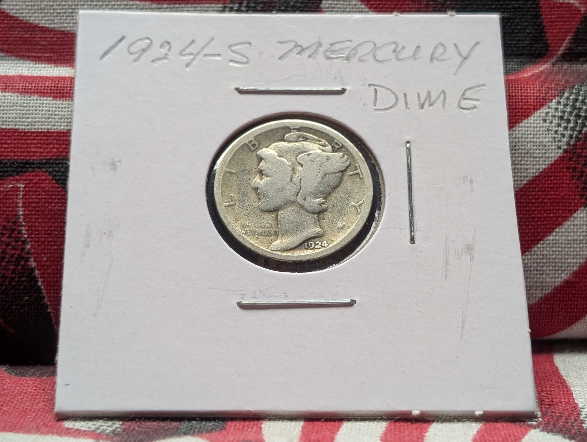 1924-S Mercury 90% Silver Dime