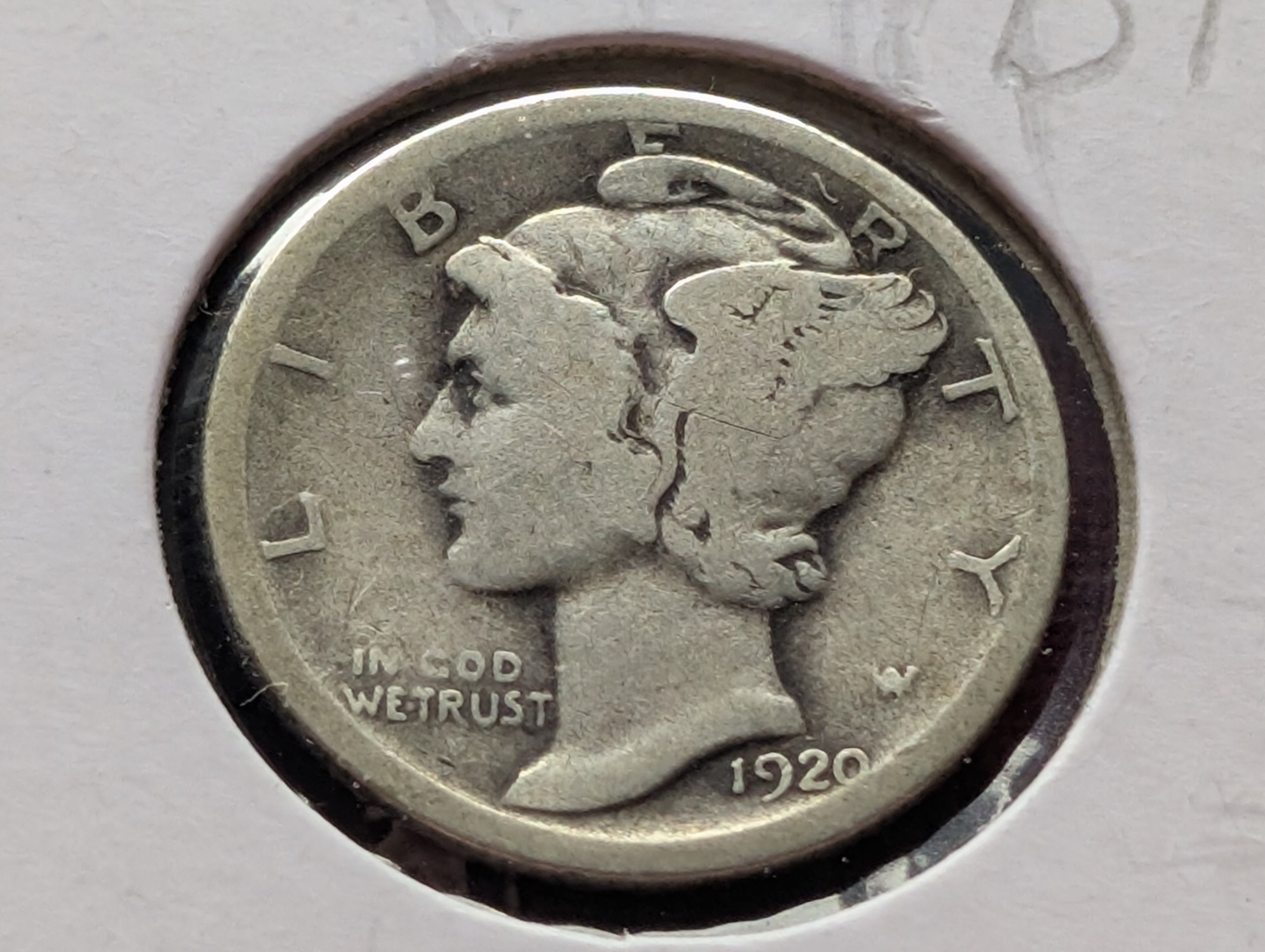 1920 Mercury 90% Silver Dime